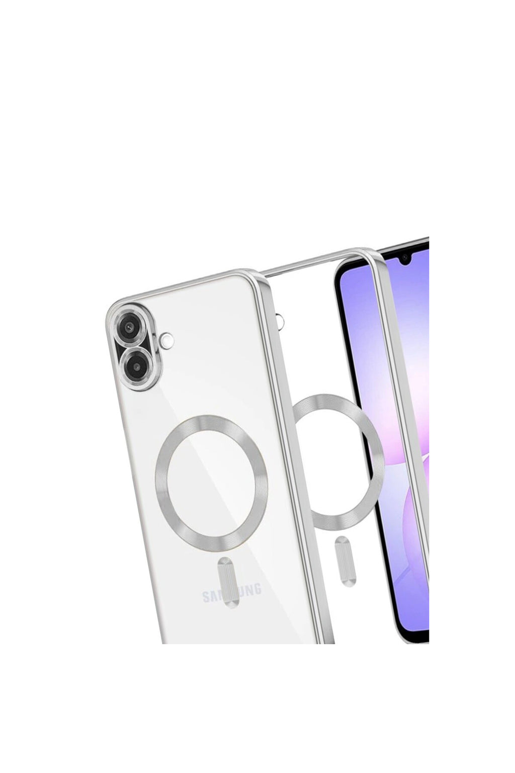 Samsung Galaxy A07 4G Uyumlu Kross Magneticsafe Kapak - Gümüş