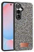 Onegif Samsung Galaxy S24 Uyumlu Bright Simli Kapak - Gold