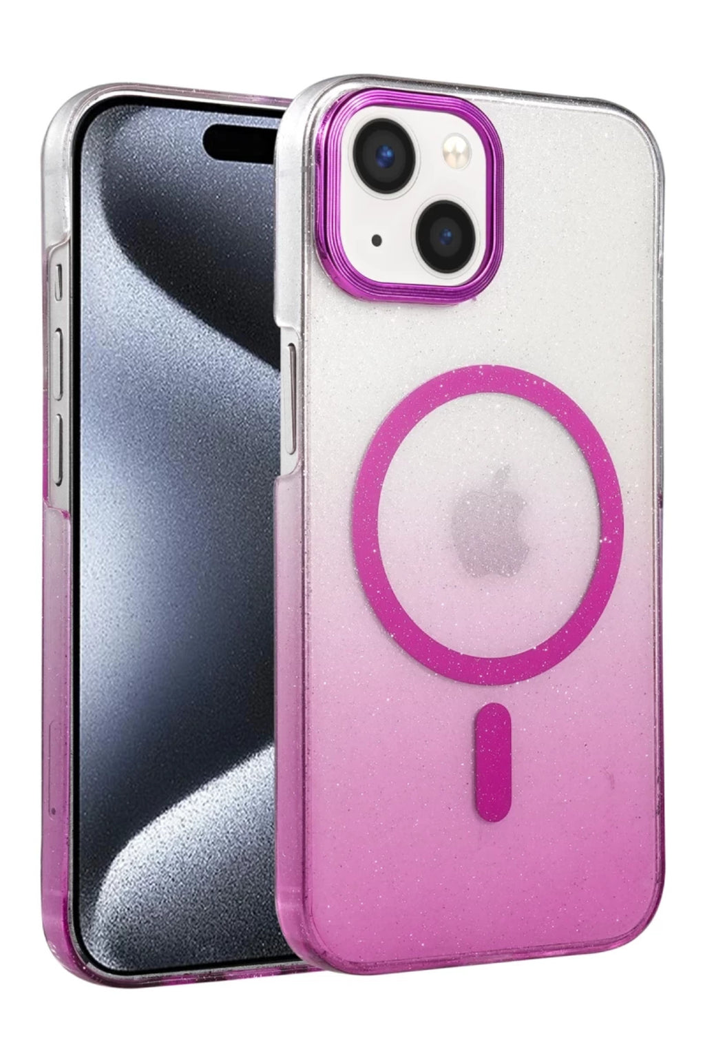 Apple iPhone 15 Plus Uyumlu Glossy Magsafe Kapak - Mor