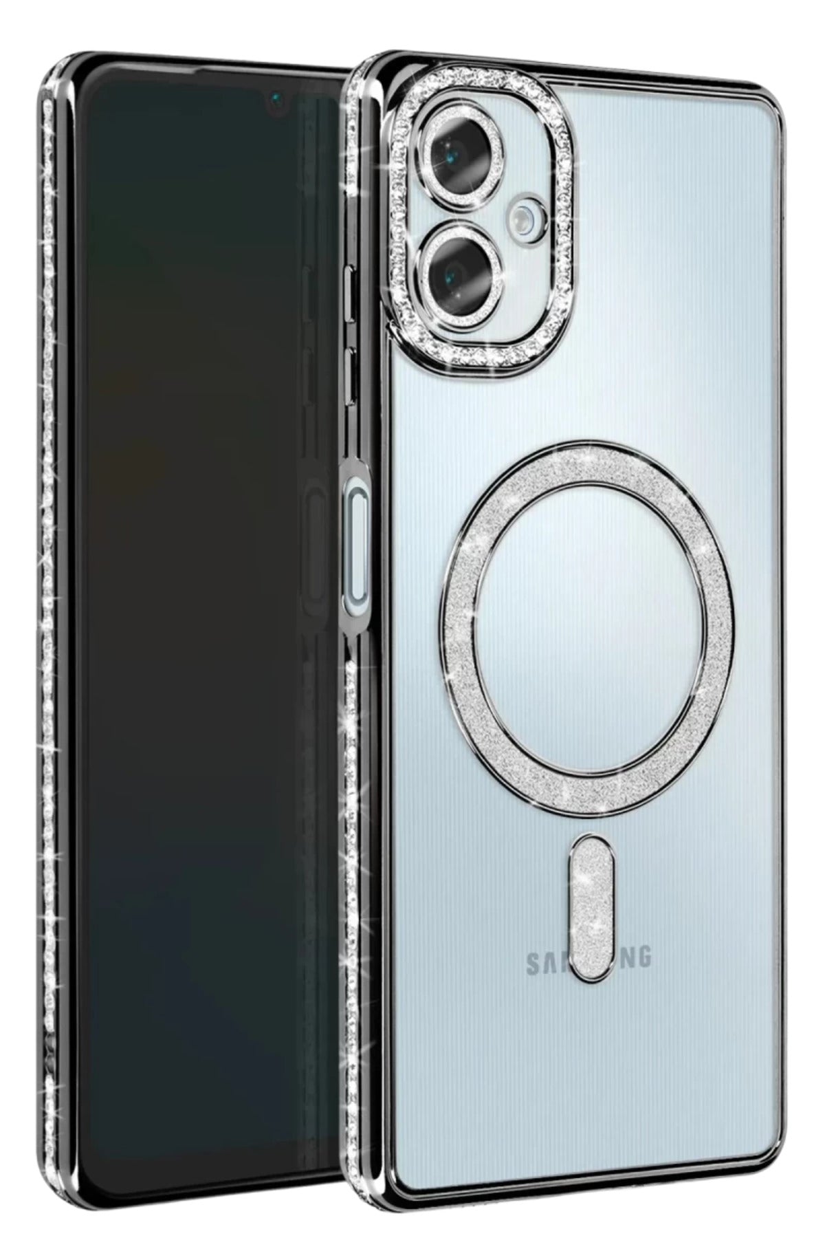 Samsung Galaxy A06 Uyumlu Joke Simli Magneticsafe Kılıf - Siyah