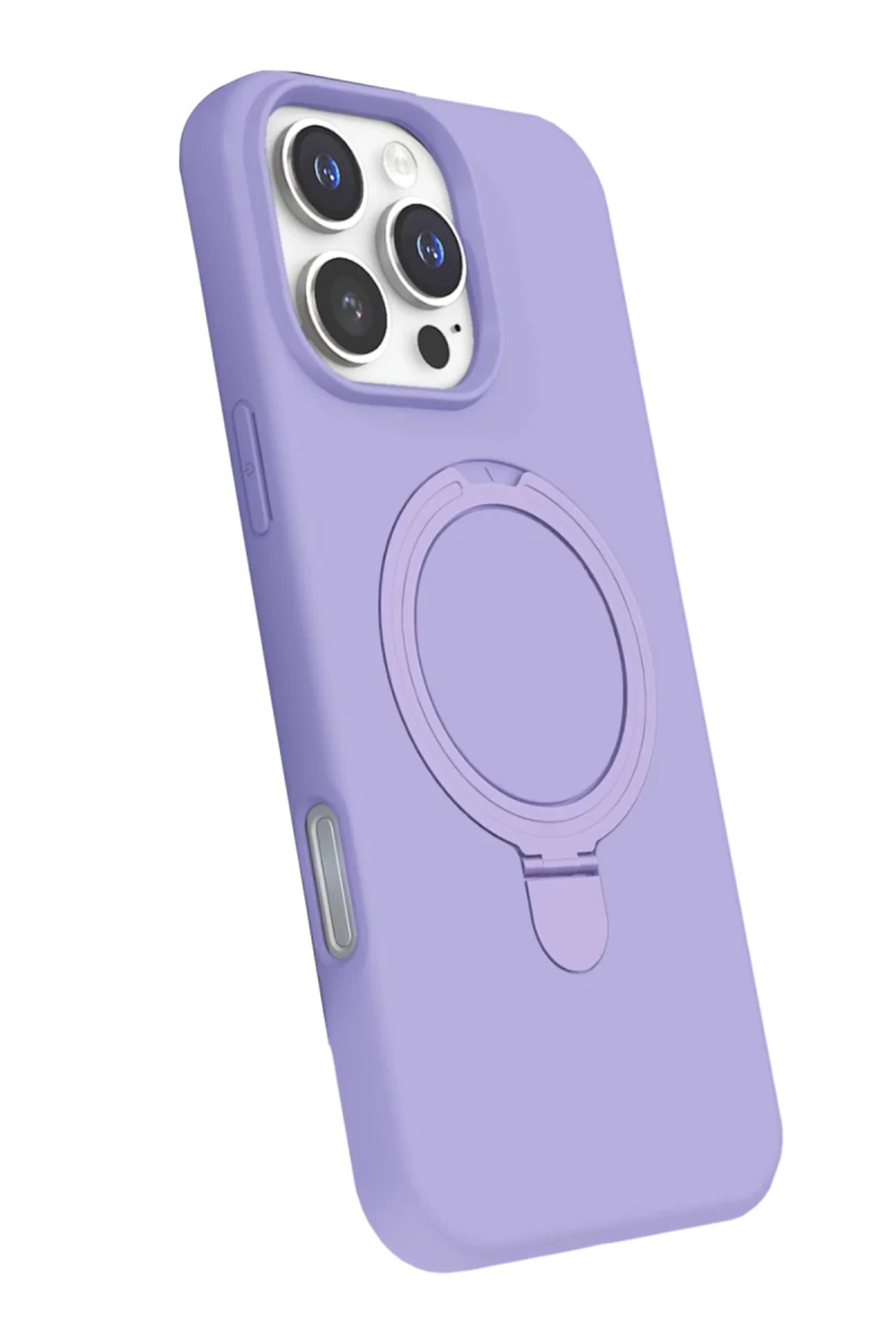 Apple iPhone 16 Pro Uyumlu Regal Magsafe Standlı Kapak - Lila