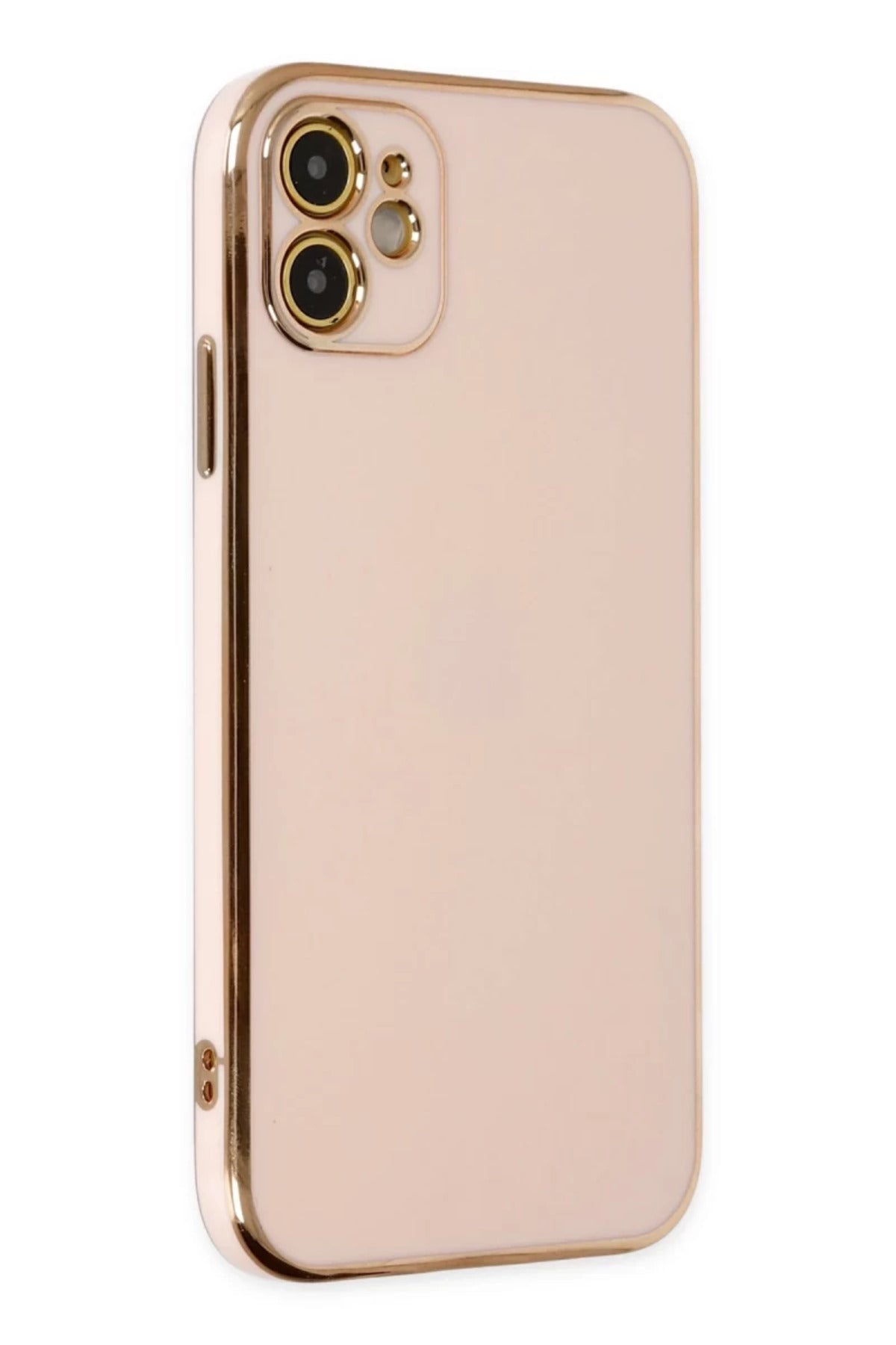 Apple iPhone 12 Uyumlu Kılıf Volet Silikon - Pembe