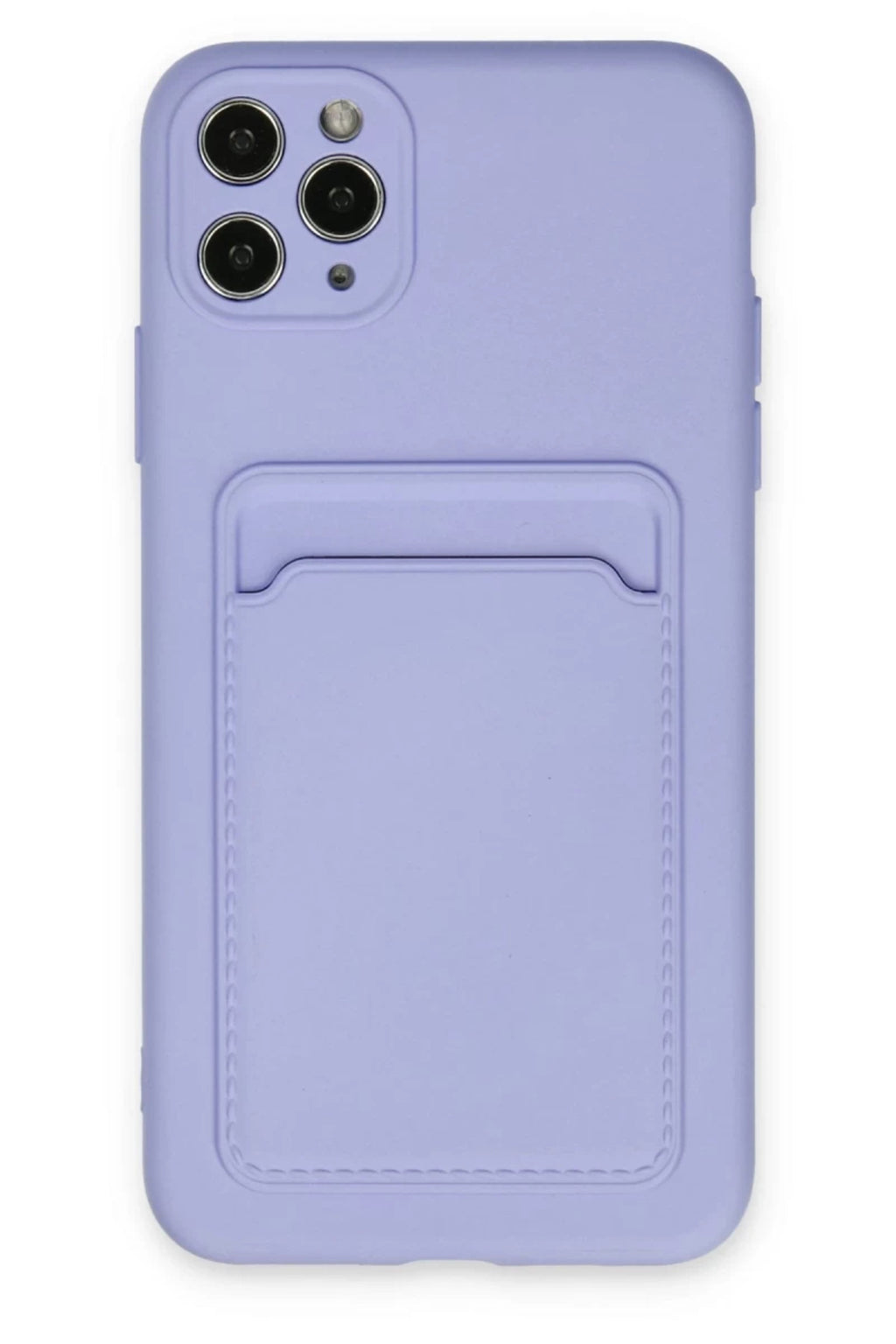Apple iPhone 11 Pro Max Uyumlu Kılıf Kelvin Kartvizitli Silikon - Lila