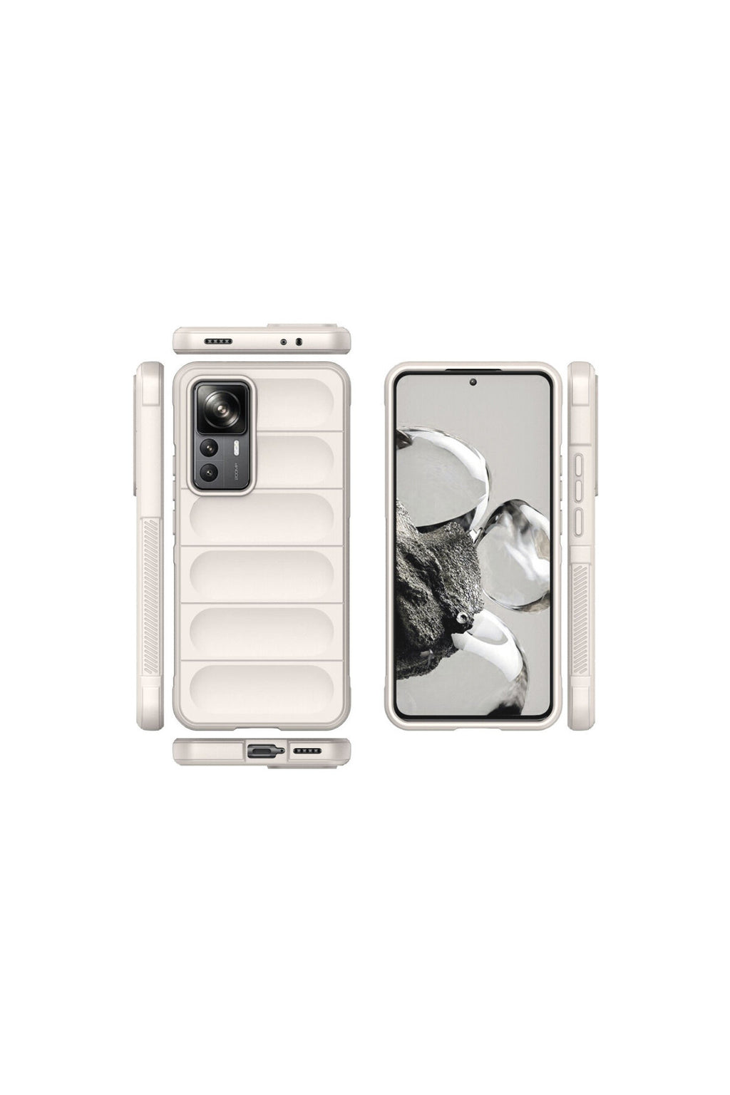 Xiaomi Mi 12T Pro Uyumlu Kılıf Optimum Silikon - Krem