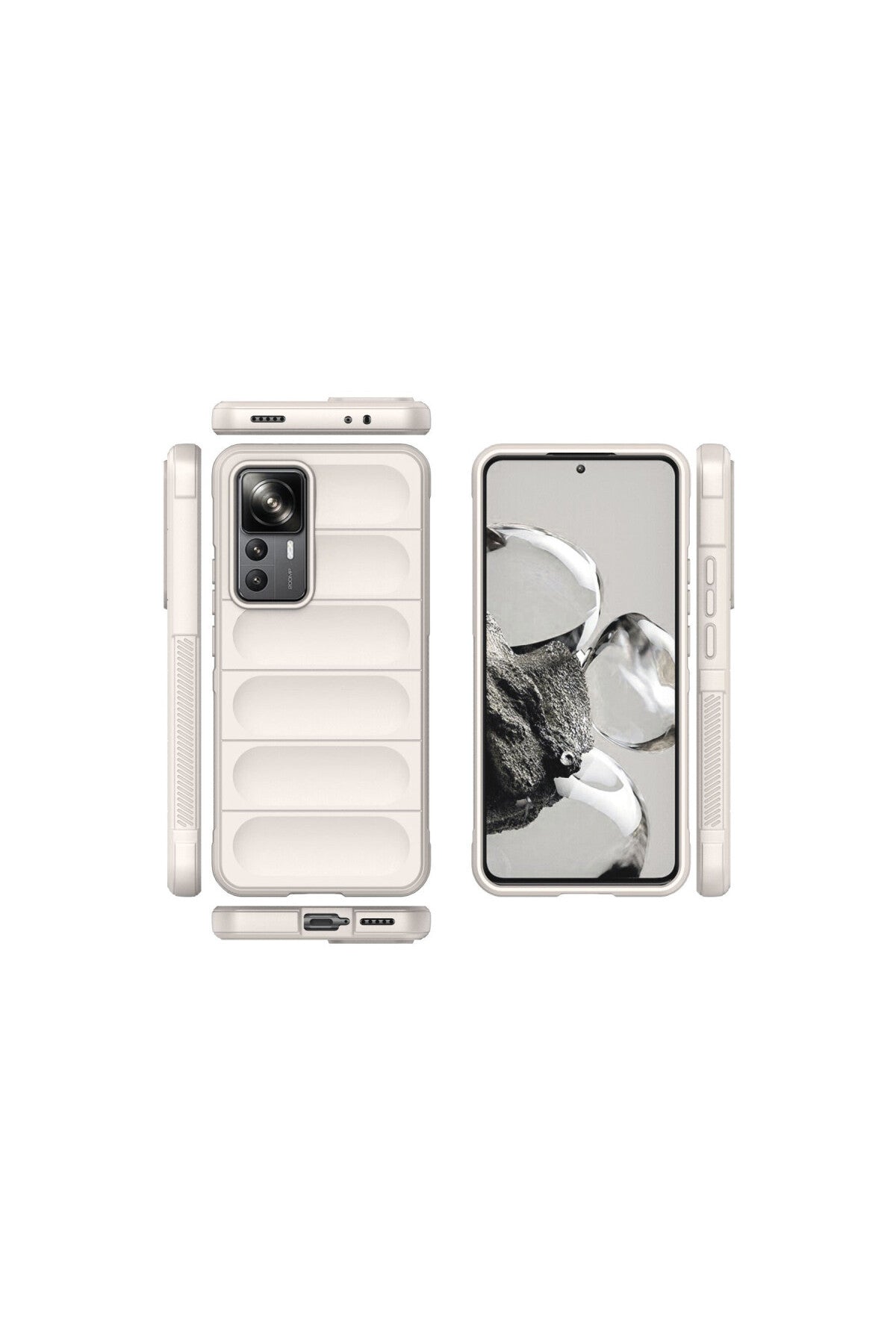 Xiaomi Mi 12T Pro Uyumlu Kılıf Optimum Silikon - Krem