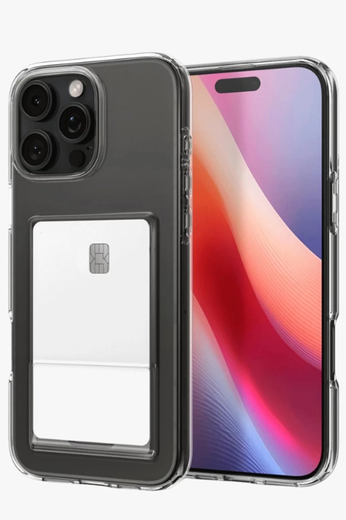 Apple iPhone 16 Pro Max Uyumlu Kılıf Kart Şeffaf Silikon - Şeffaf
