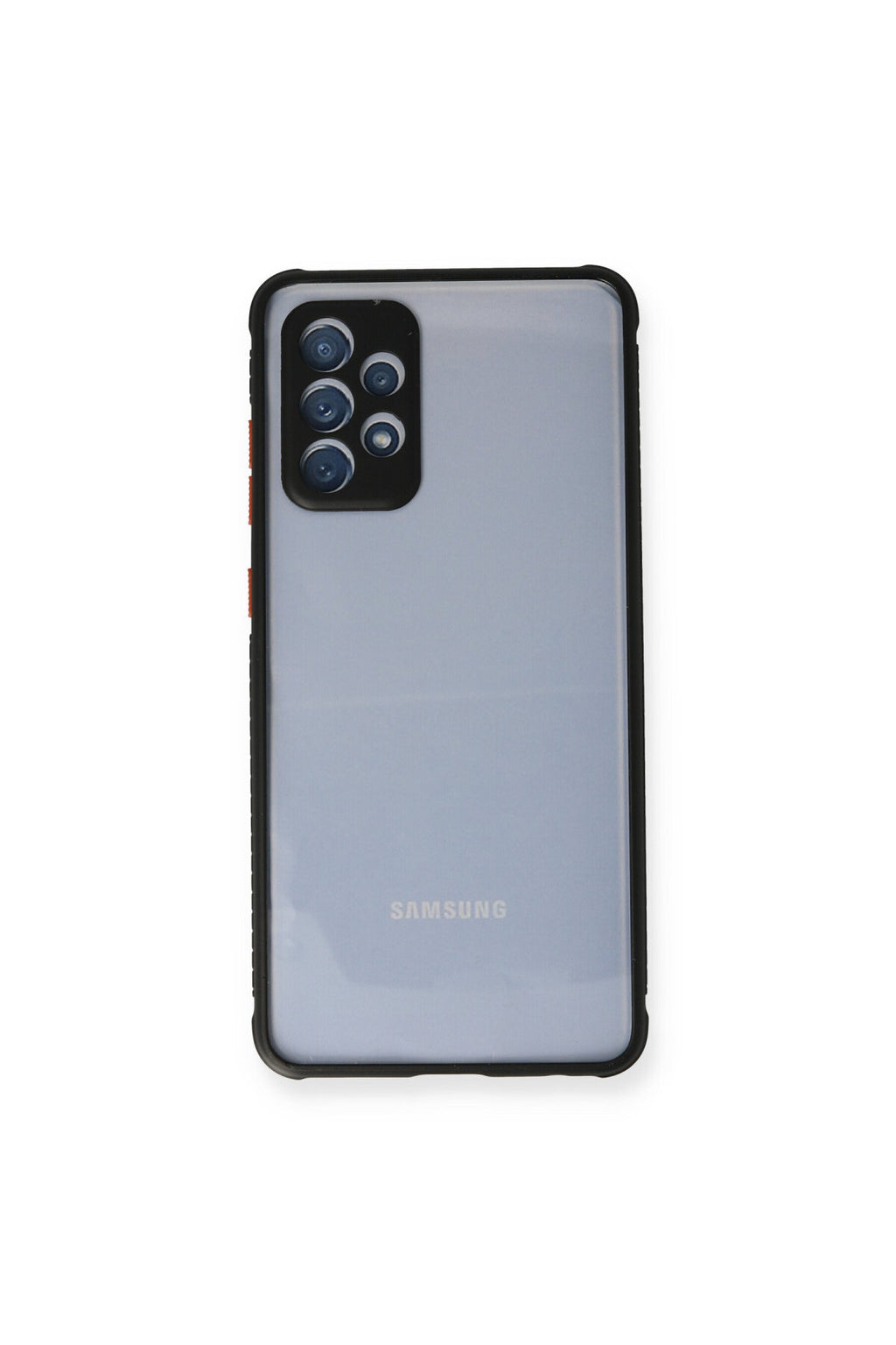 Samsung Galaxy A72 Uyumlu Kılıf Miami Şeffaf Silikon - Siyah