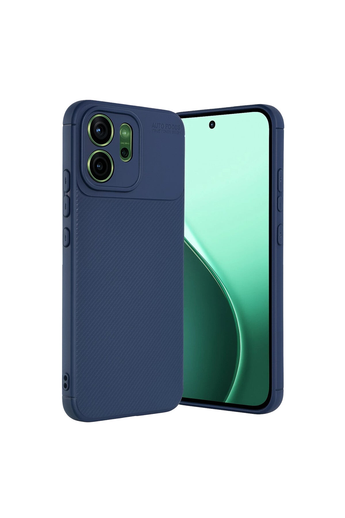 Oppo Reno 14 Uyumlu Auto Focus Karbon Kapak - Lacivert