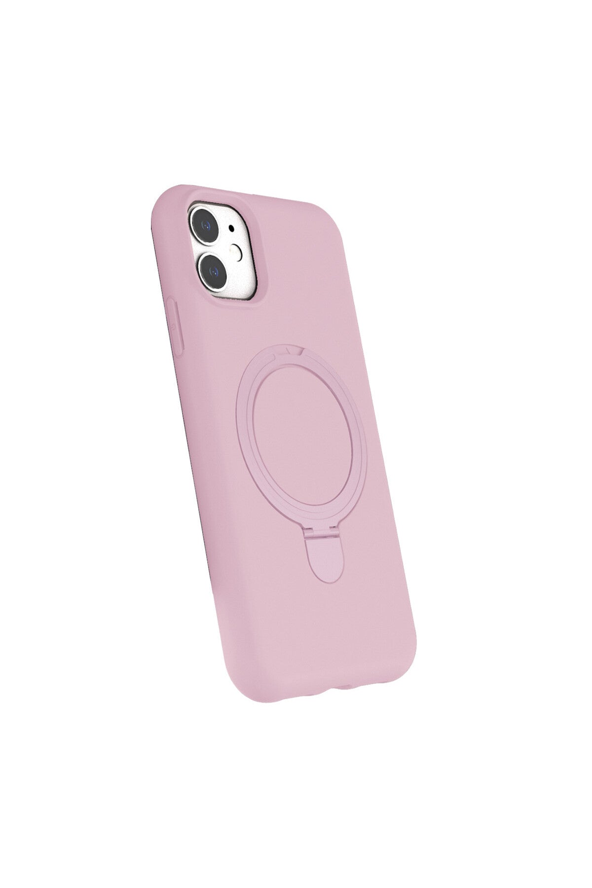 Apple iPhone 11 Uyumlu Regal Magsafe Standlı Kapak - Açık Pembe