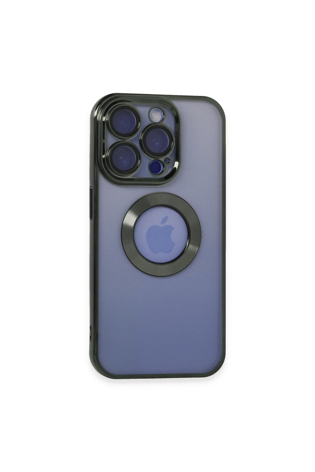 Apple iPhone 15 Pro Uyumlu Kılıf Slot Silikon - Köknar Yeşili