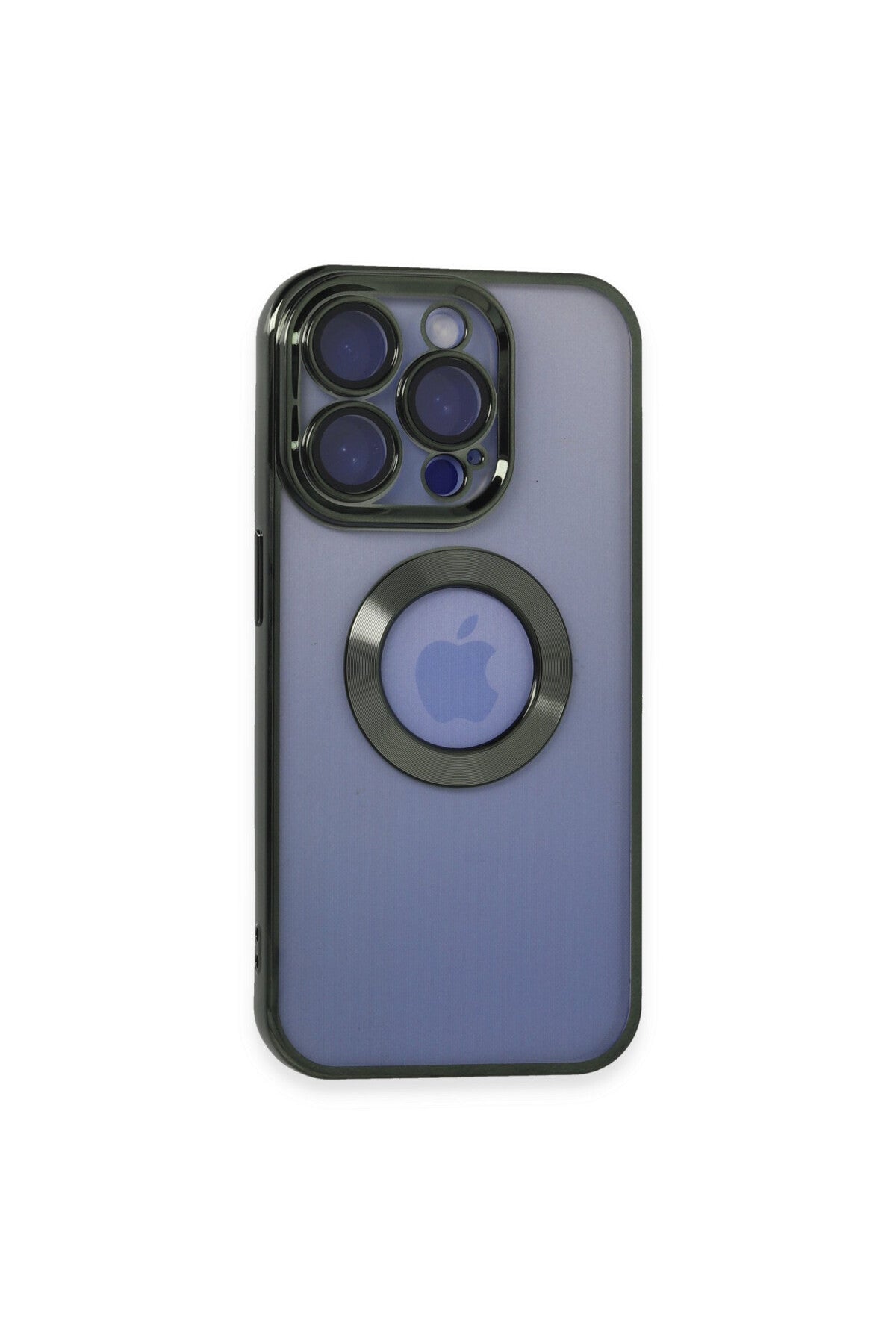 Apple iPhone 15 Pro Uyumlu Kılıf Slot Silikon - Köknar Yeşili