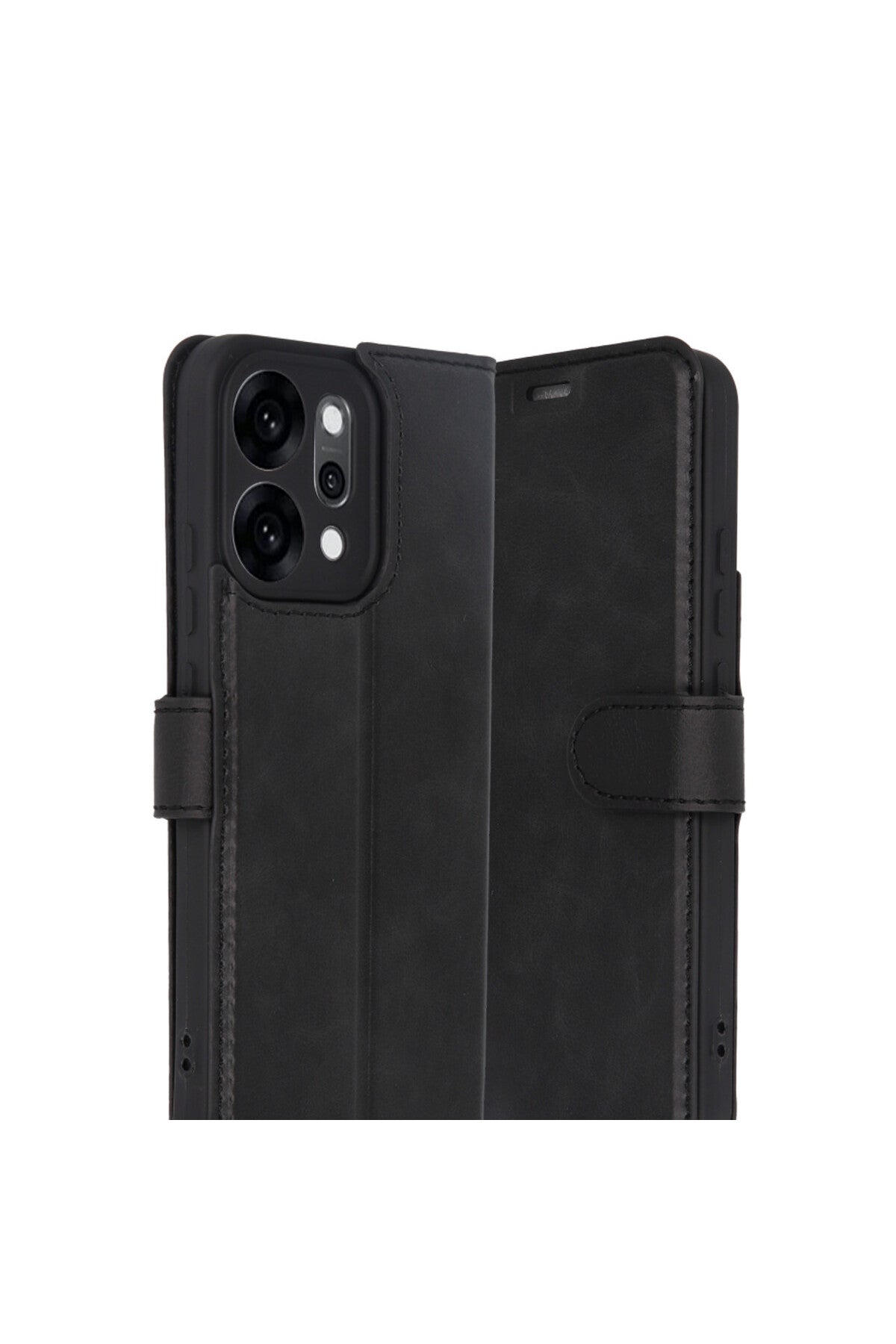 Oppo Reno 14 Uyumlu Trend S Plus Kapaklı Kılıf - Siyah