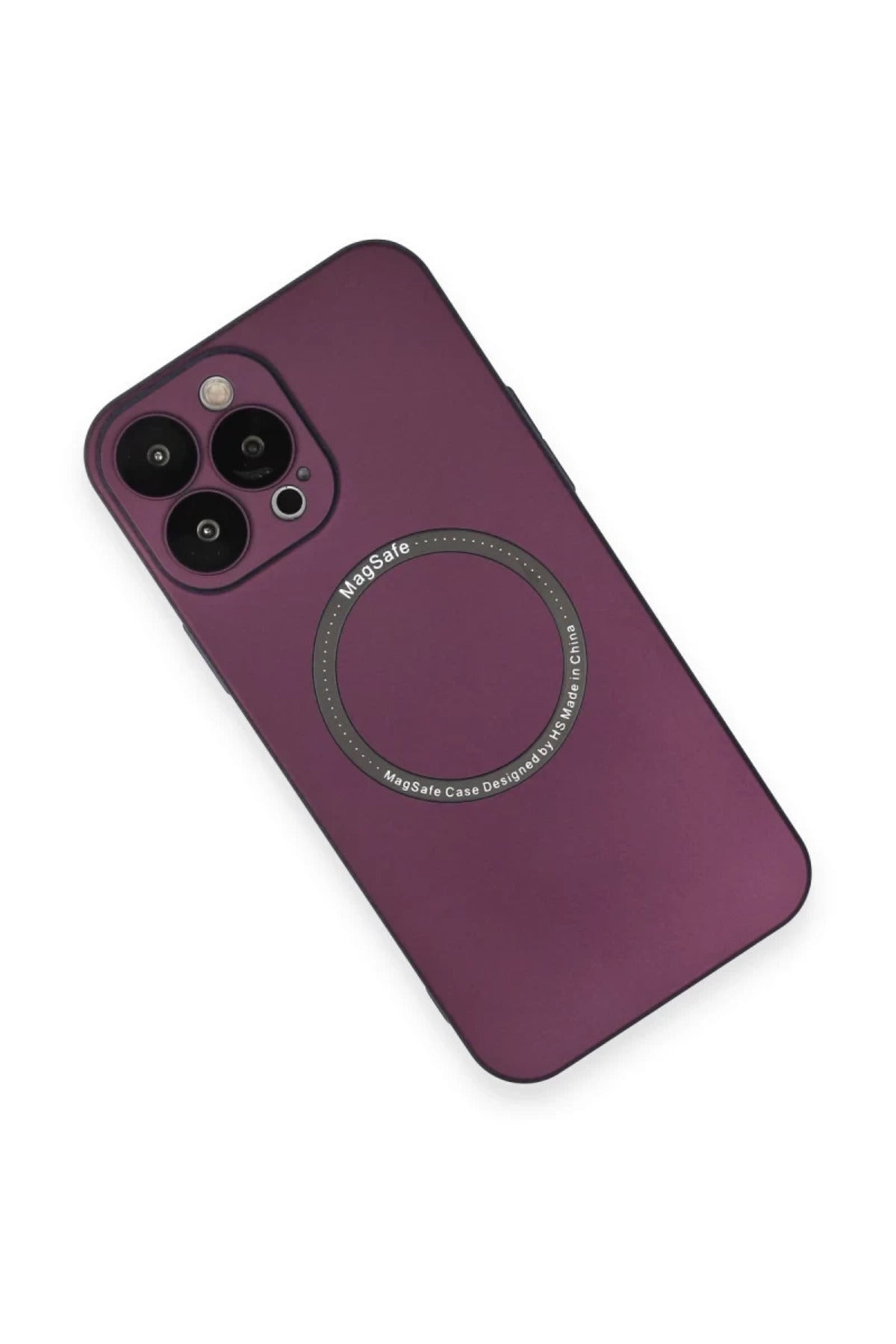 Apple iPhone 14 Pro Uyumlu Kılıf Jack Magneticsafe Lens Silikon - Mürdüm