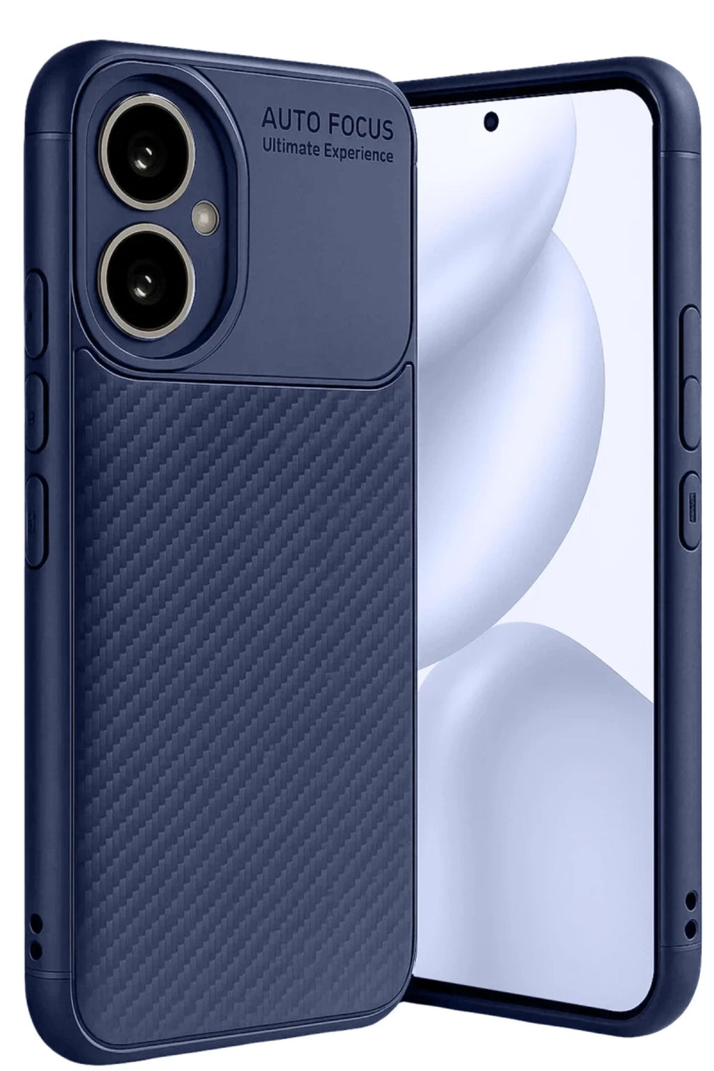 Honor 400 Uyumlu Kılıf Auto Focus Karbon Kapak - Lacivert