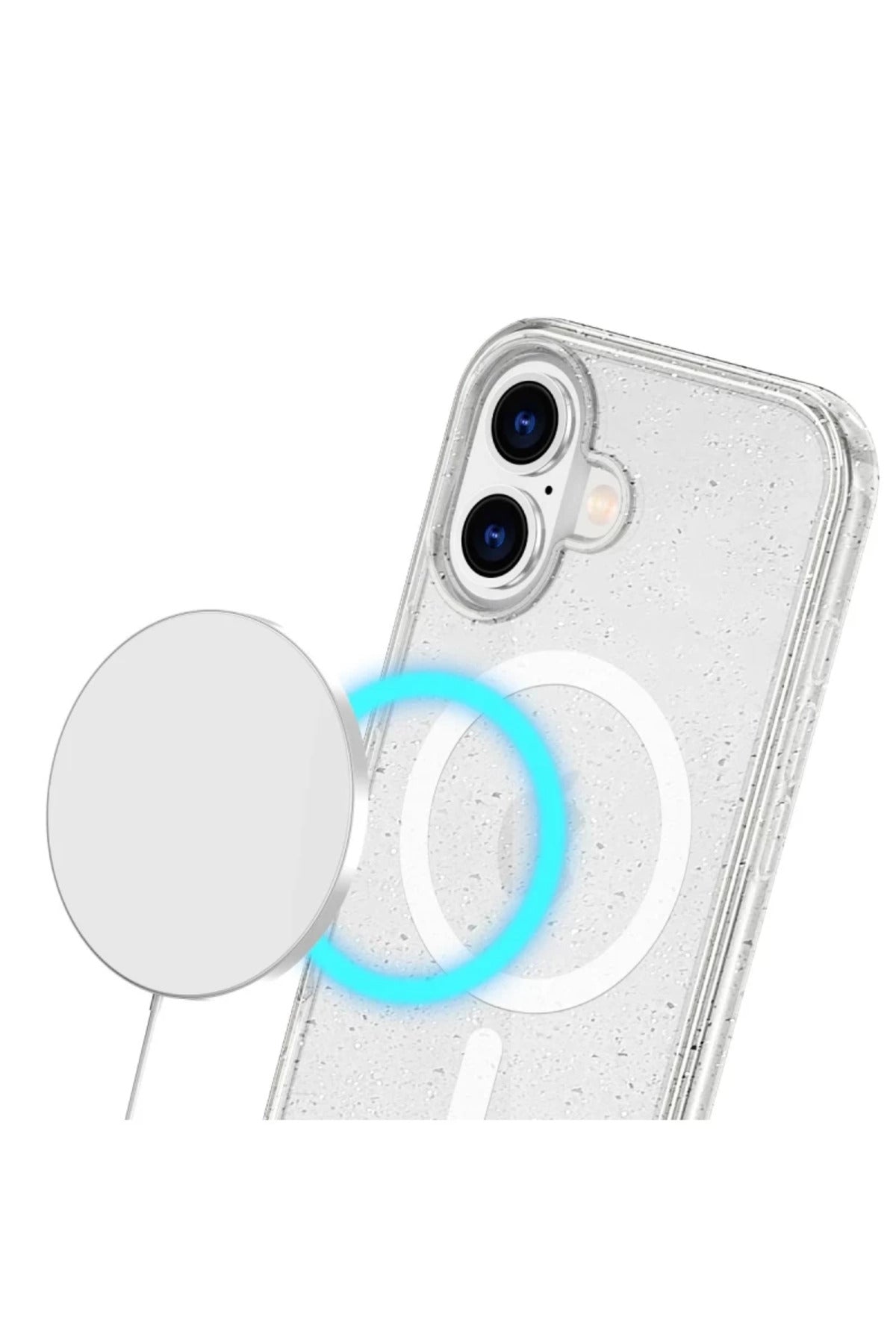 Apple iPhone 16 Plus Uyumlu Kılıf Star Magsafe Kapak - Turuncu
