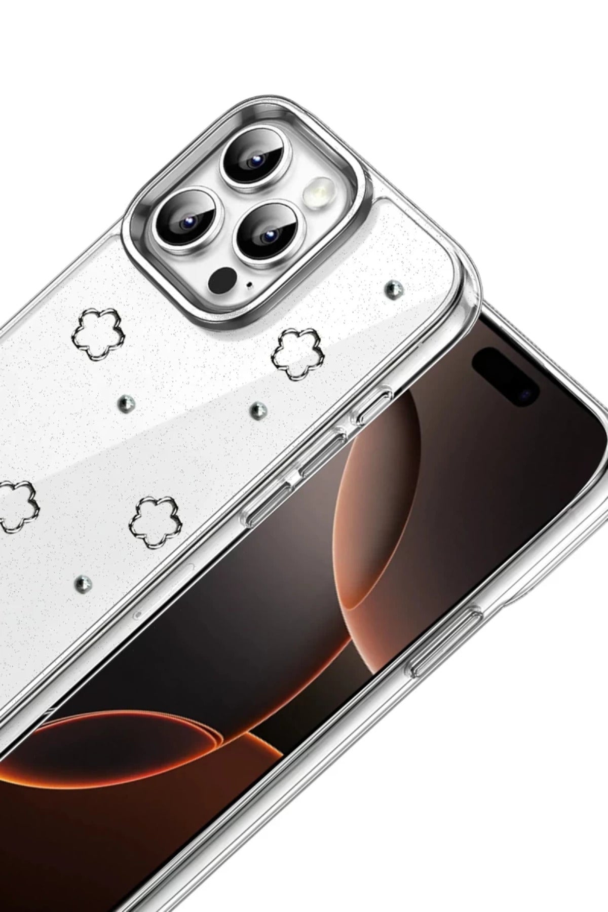Apple iPhone 14 Pro Max Uyumlu Fiyonk Desenli Kapak - Desen 2
