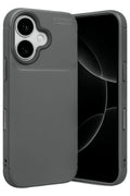 Apple iPhone 17 Uyumlu Auto Focus Karbon Kapak - Gri