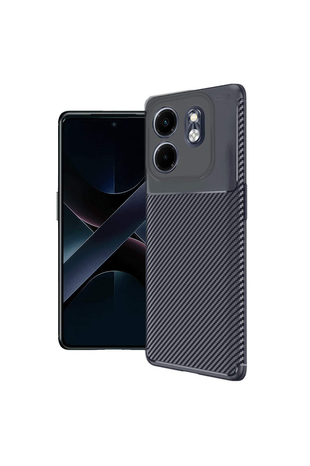 İnfinix Hot 50i 4G Uyumlu Auto Focus Karbon Kapak - Lacivert