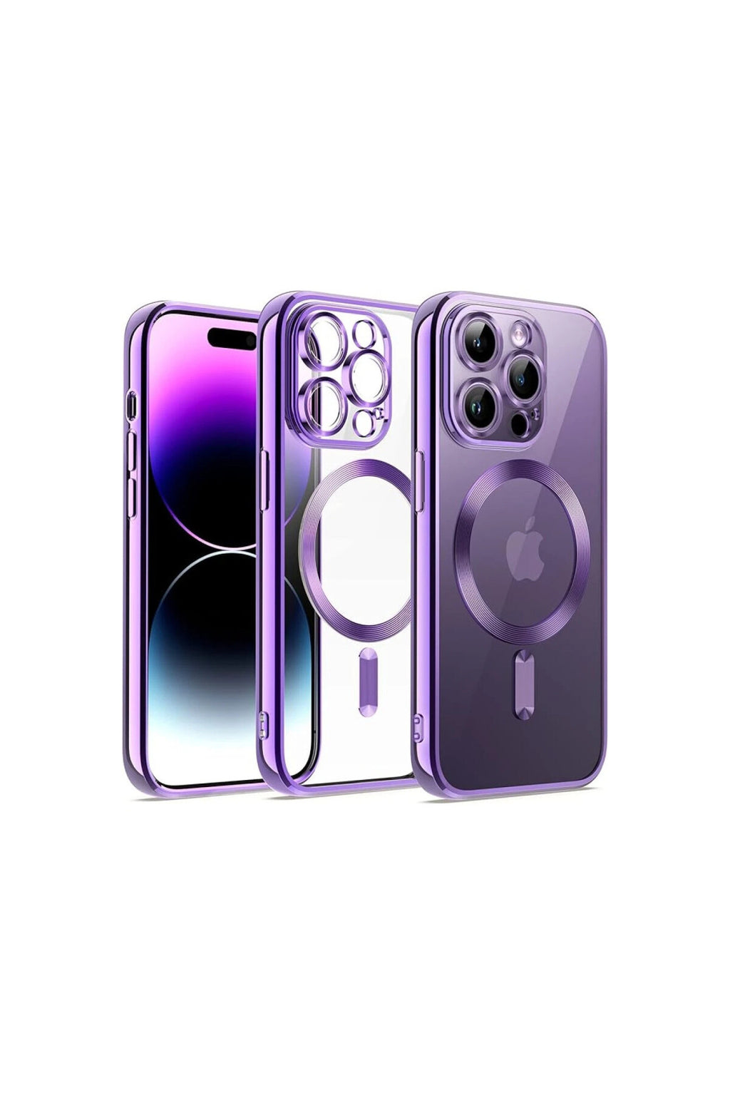 Apple iPhone 13 Pro Max Uyumlu Kılıf Kross Magneticsafe Kapak - Mor