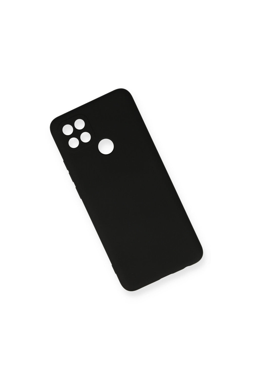 Oppo A15 Uyumlu Kılıf Nano içi Kadife Silikon - Siyah