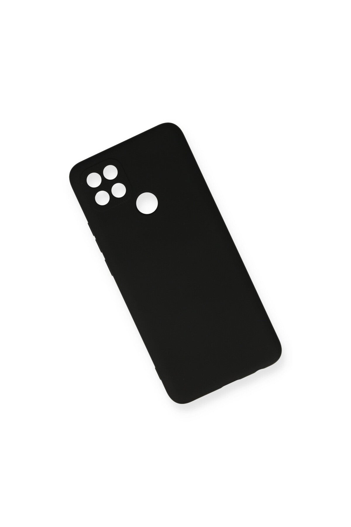 Oppo A15 Uyumlu Kılıf Nano içi Kadife Silikon - Siyah