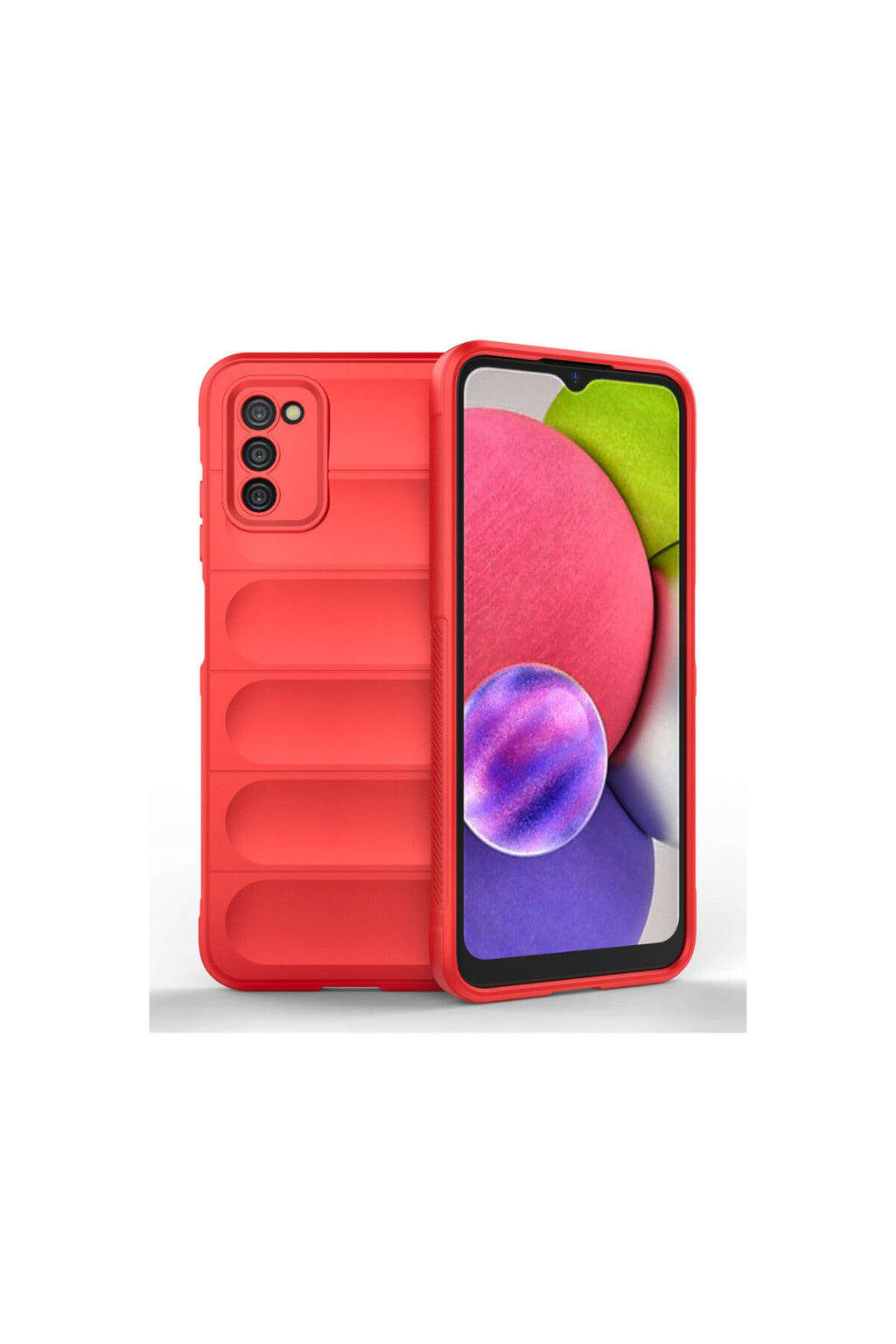 Samsung Galaxy A03S Uyumlu Kılıf Optimum Silikon - Kırmızı