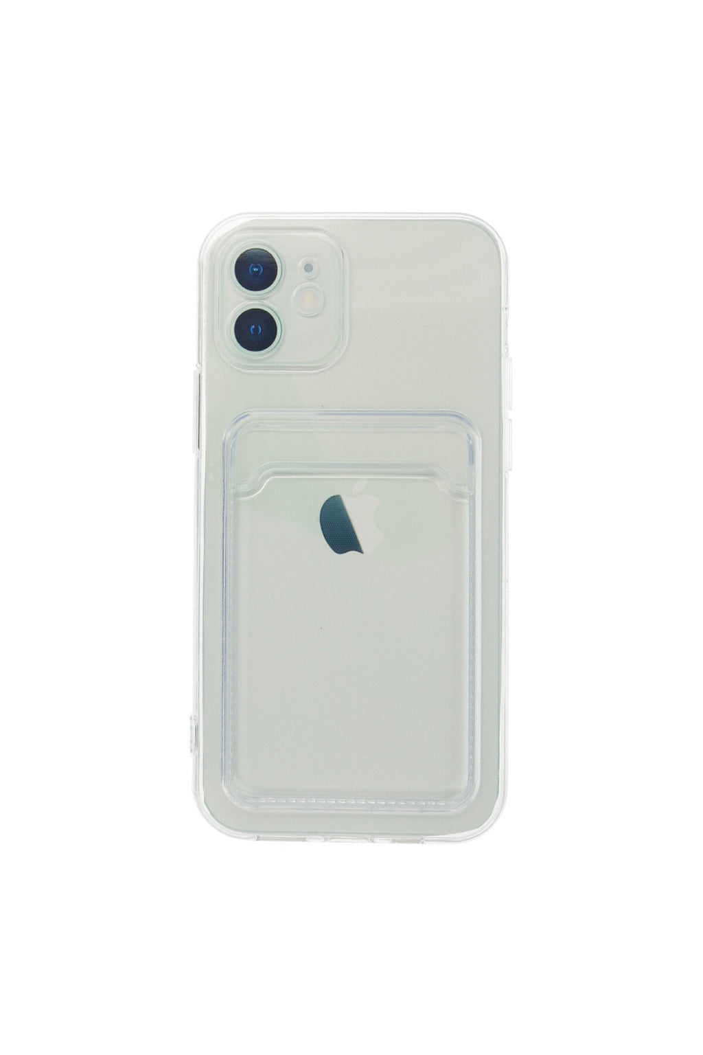 Apple iPhone 12 Uyumlu Kılıf Kart Şeffaf Silikon - Şeffaf