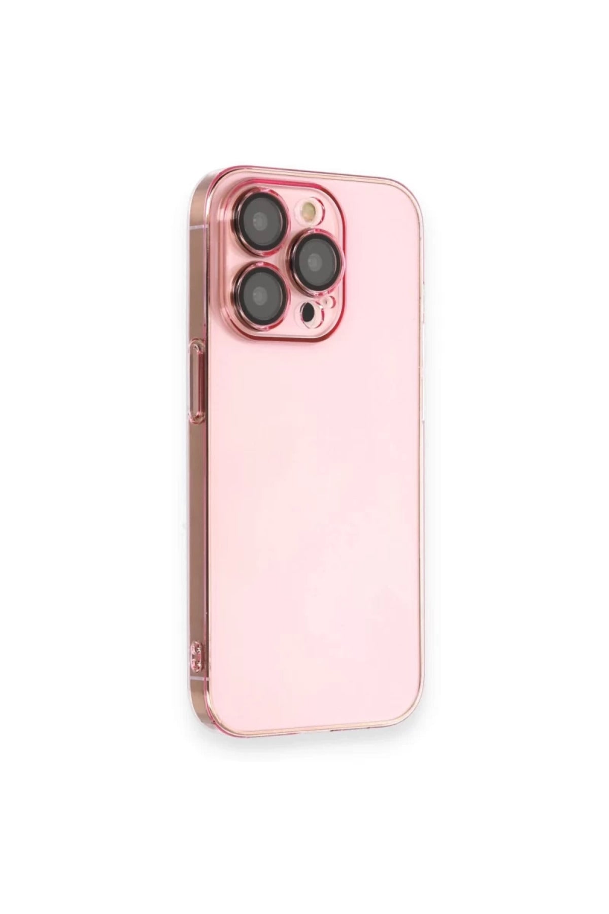 Apple iPhone 13 Pro Max Uyumlu Kılıf Armada Lensli Kapak - Rose Gold