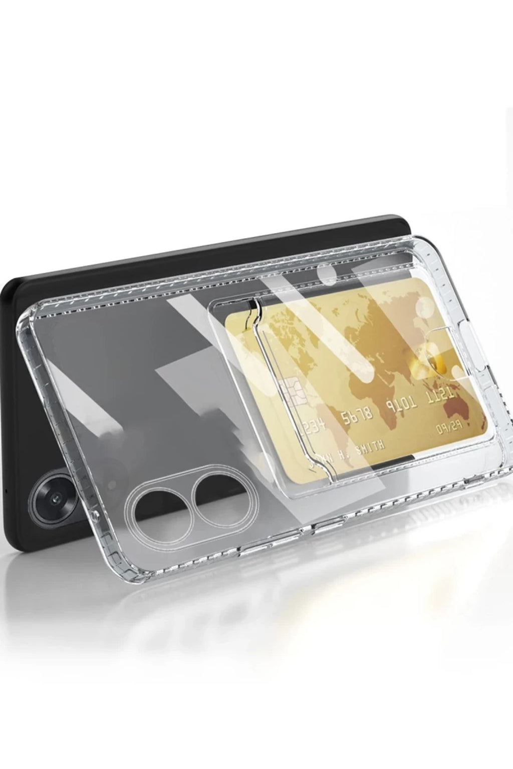 Oppo A38 Uyumlu Kılıf Kart Şeffaf Silikon - Şeffaf