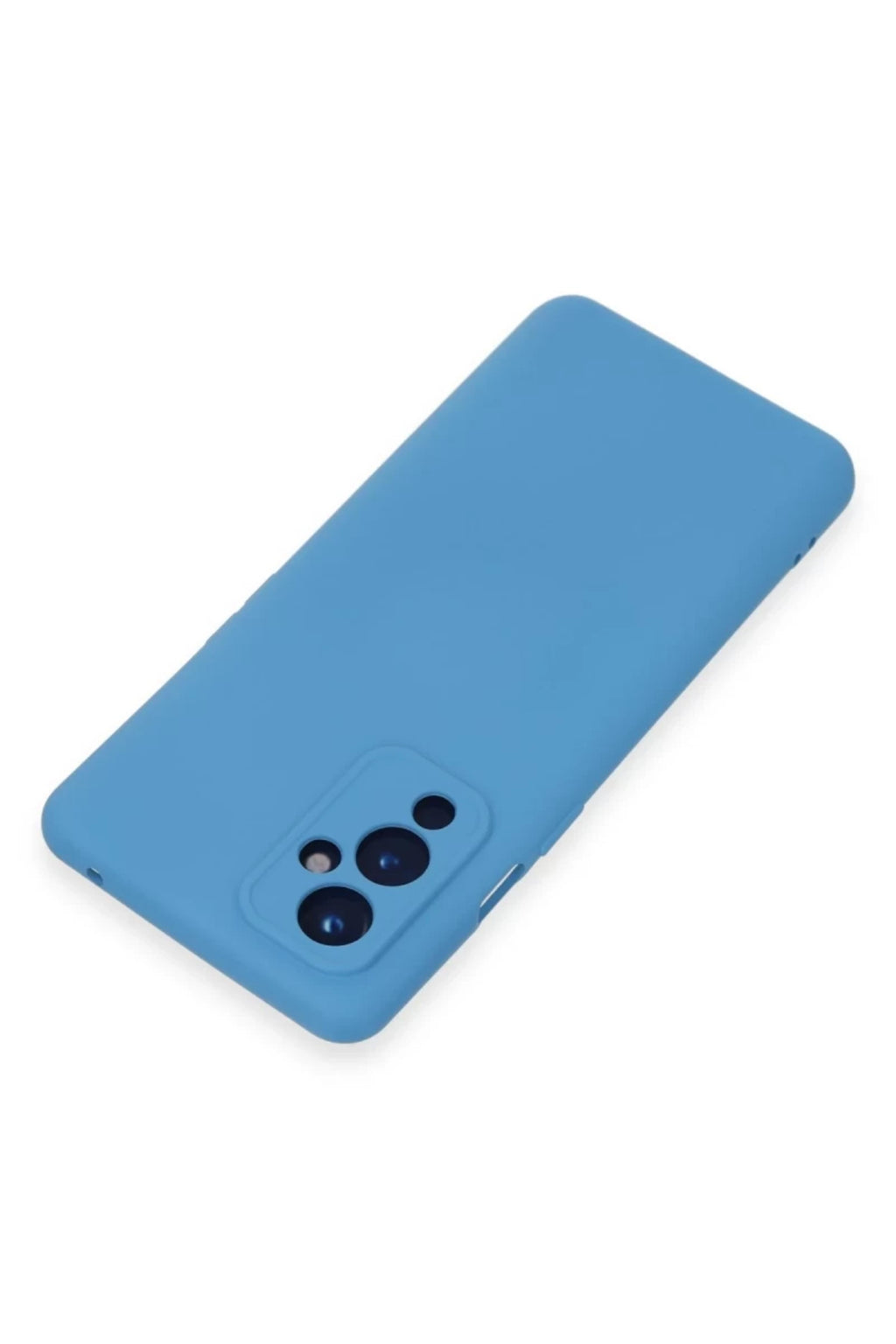 One Plus 9 Kılıf Nano içi Kadife Silikon - Mavi