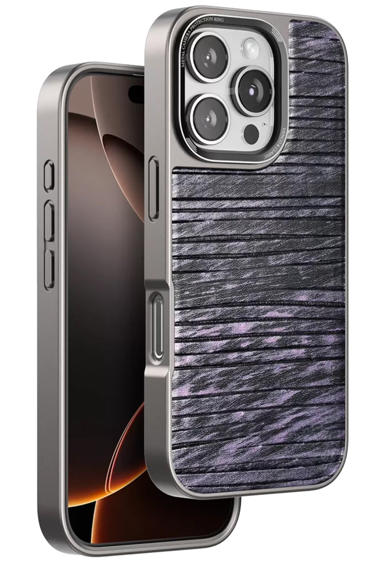 Venco Apple iPhone 16 Pro Max Uyumlu Wave Kapak - Derin Mor