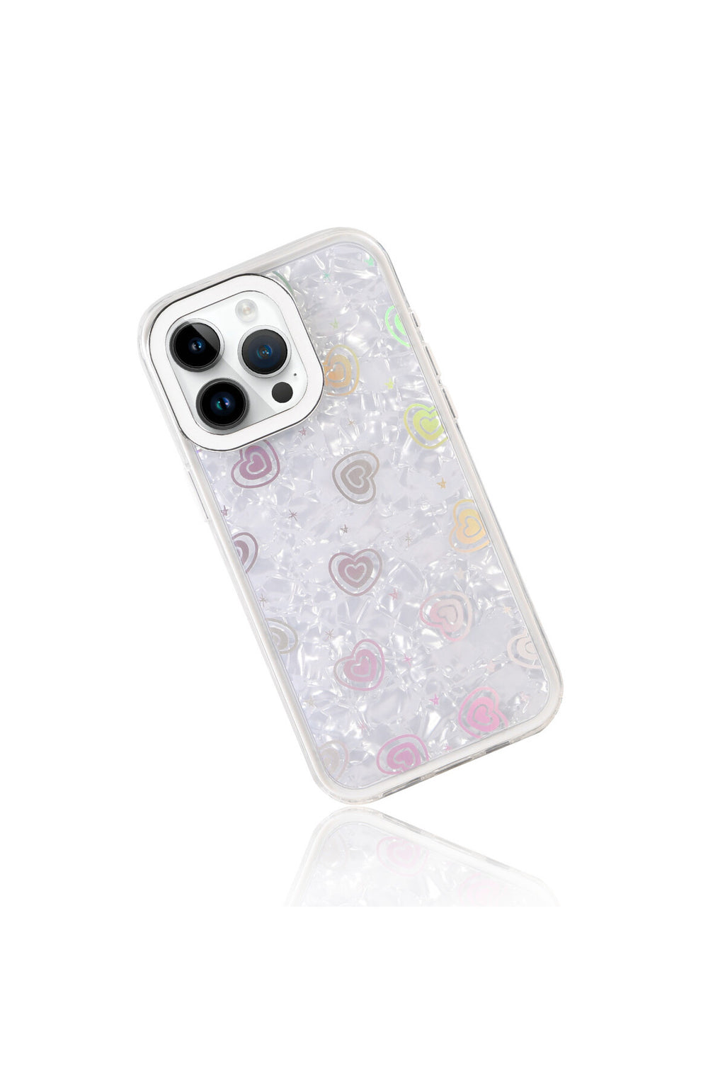 Apple iPhone 15 Pro Max Uyumlu Lumi Desenli Kapak - Beyaz