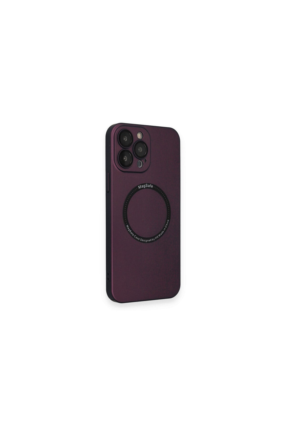 Apple iPhone 14 Pro Uyumlu Kılıf Jack Magneticsafe Lens Silikon - Mürdüm