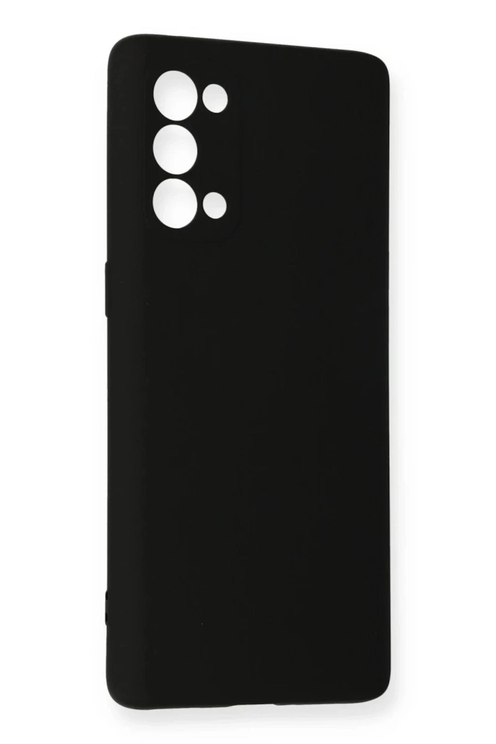 Oppo Reno 5 Uyumlu Kılıf Nano içi Kadife Silikon - Siyah