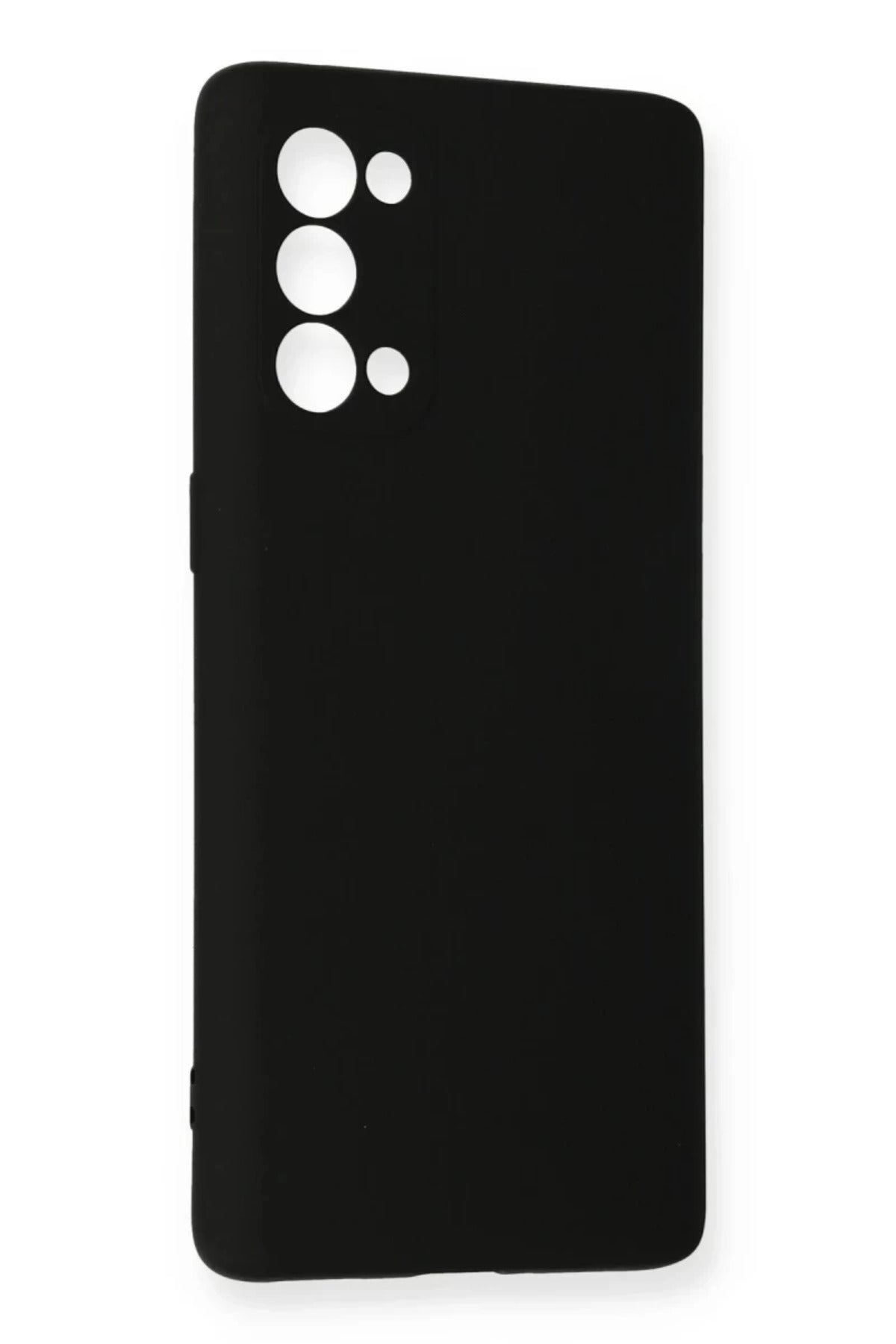 Oppo Reno 5 Uyumlu Kılıf Nano içi Kadife Silikon - Siyah