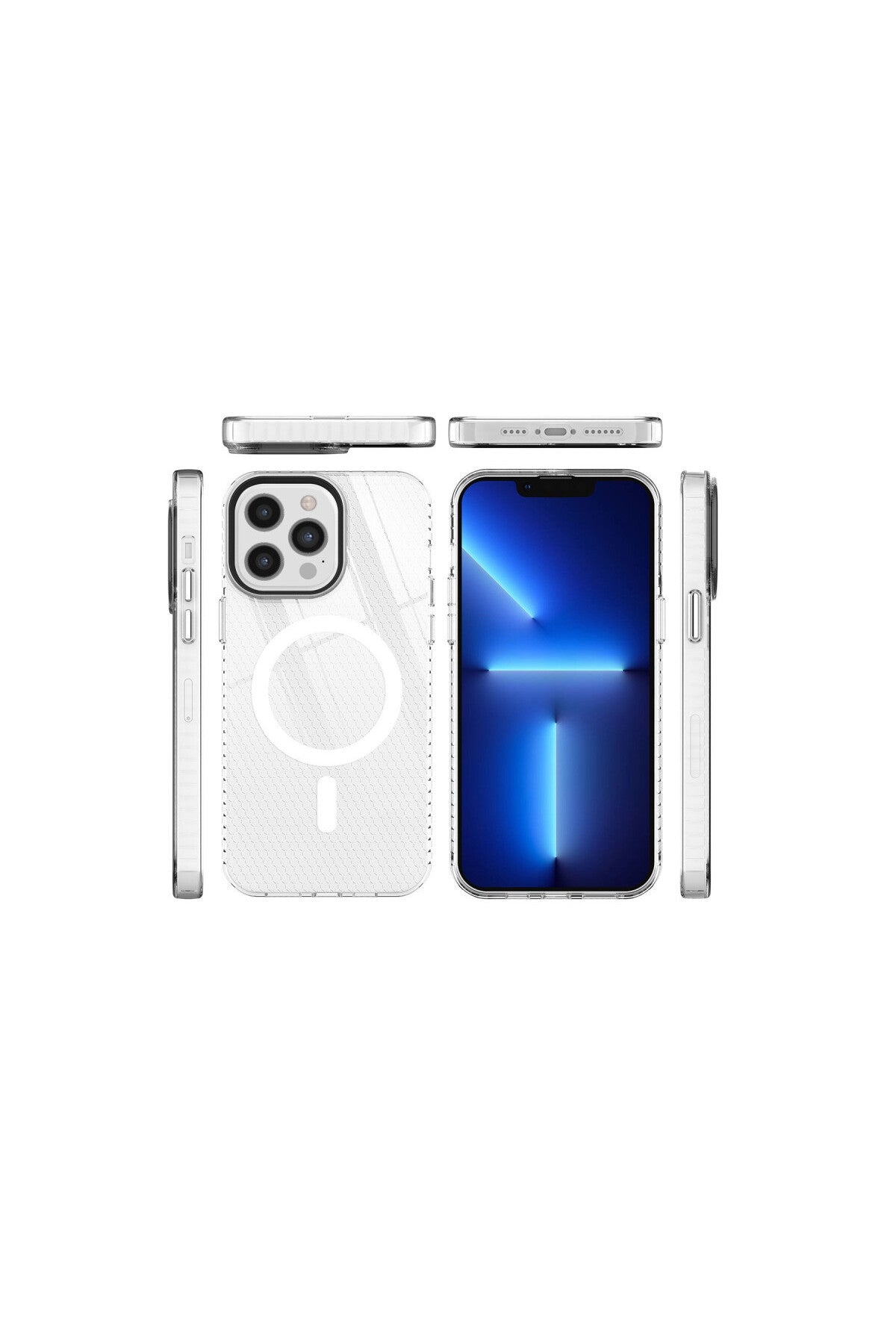 Apple iPhone 12 Pro Max Uyumlu Kılıf Beta Magneticsafe Silikon - Şeffaf