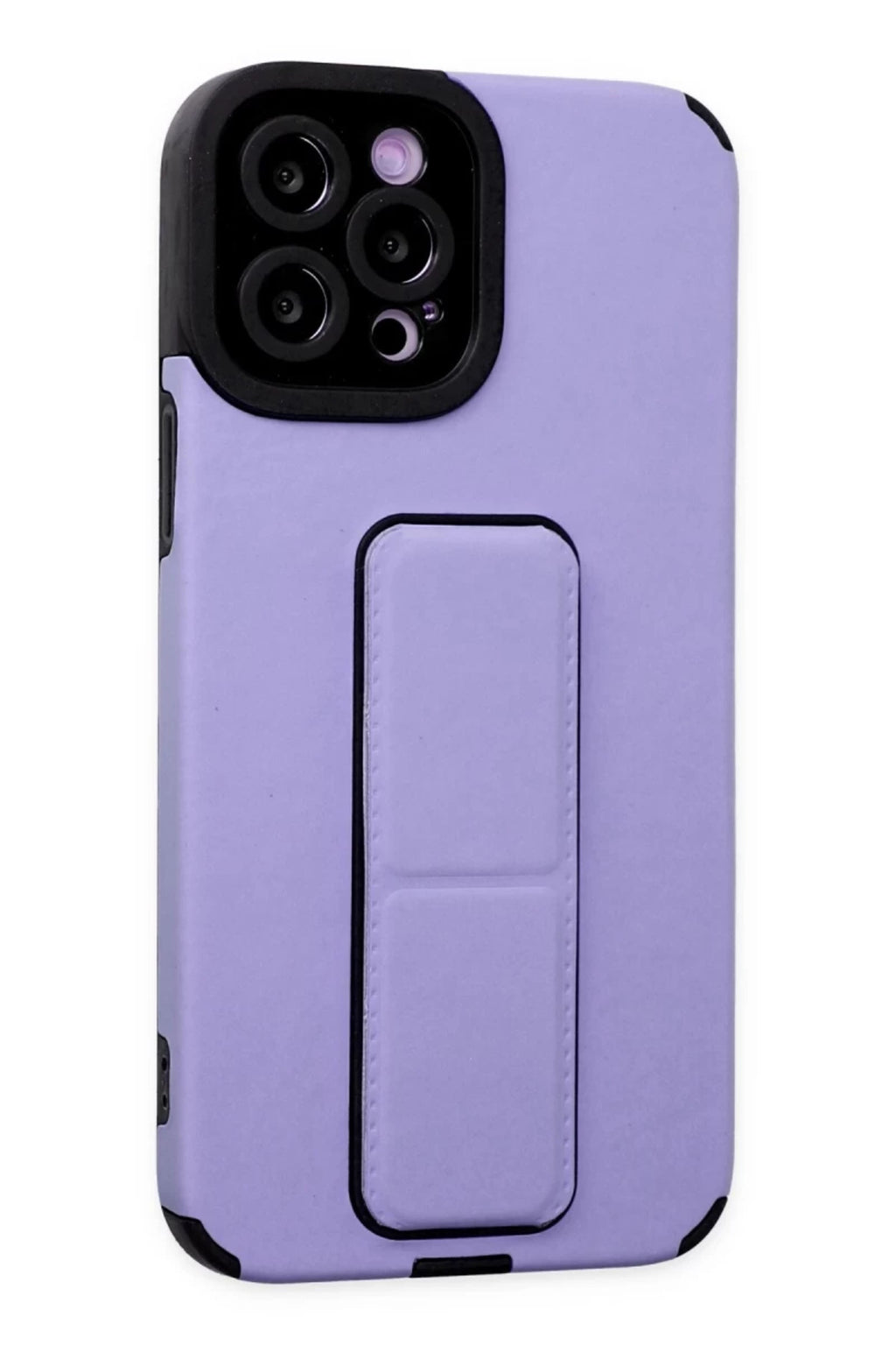 Apple iPhone 12 Pro Max Uyumlu Kılıf Mega Standlı Silikon - Lila
