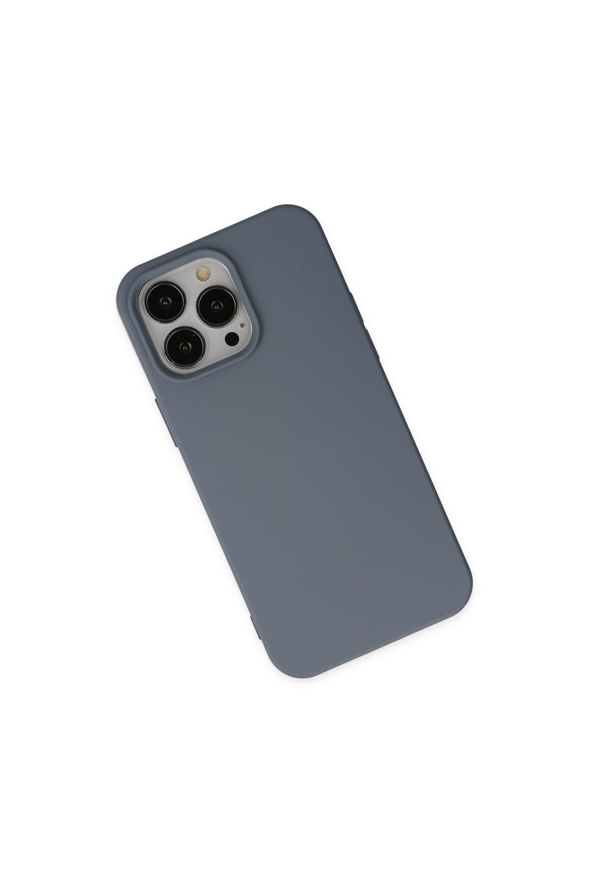 Apple iPhone 15 Pro Max Uyumlu Kılıf Nano içi Kadife Silikon - Gri