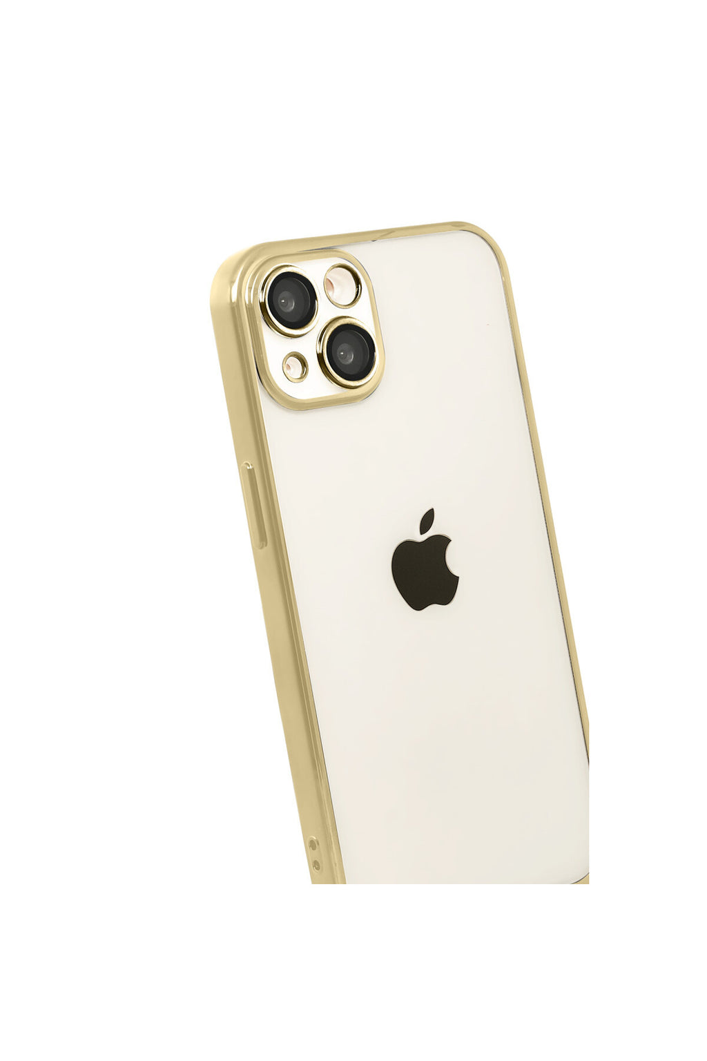 Apple iPhone 15 Uyumlu Lensli Silikon - Gold