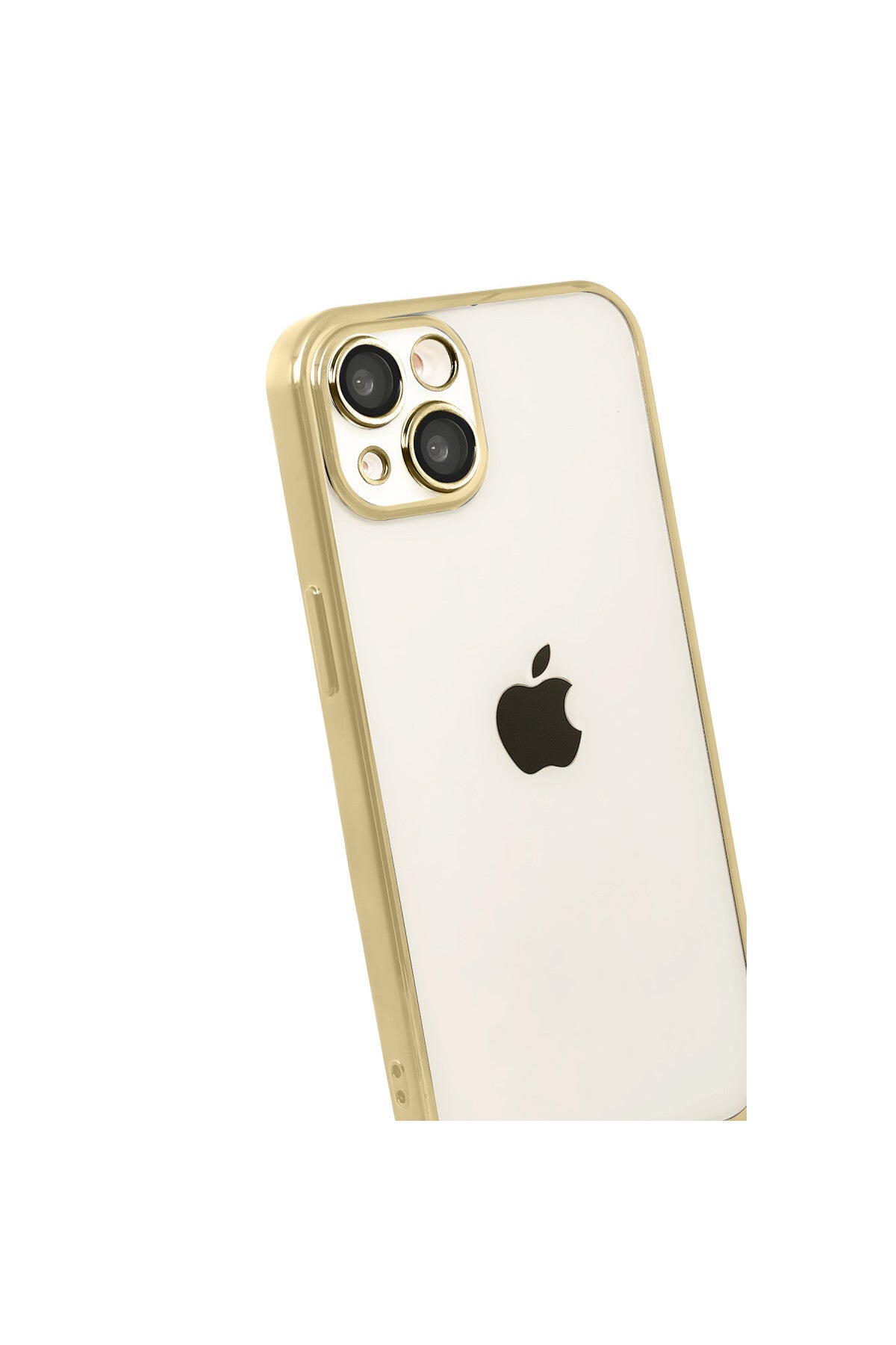 Apple iPhone 15 Uyumlu Lensli Silikon - Gold