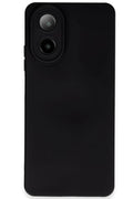 Oppo A38 Uyumlu Kılıf Nano içi Kadife Silikon - Siyah