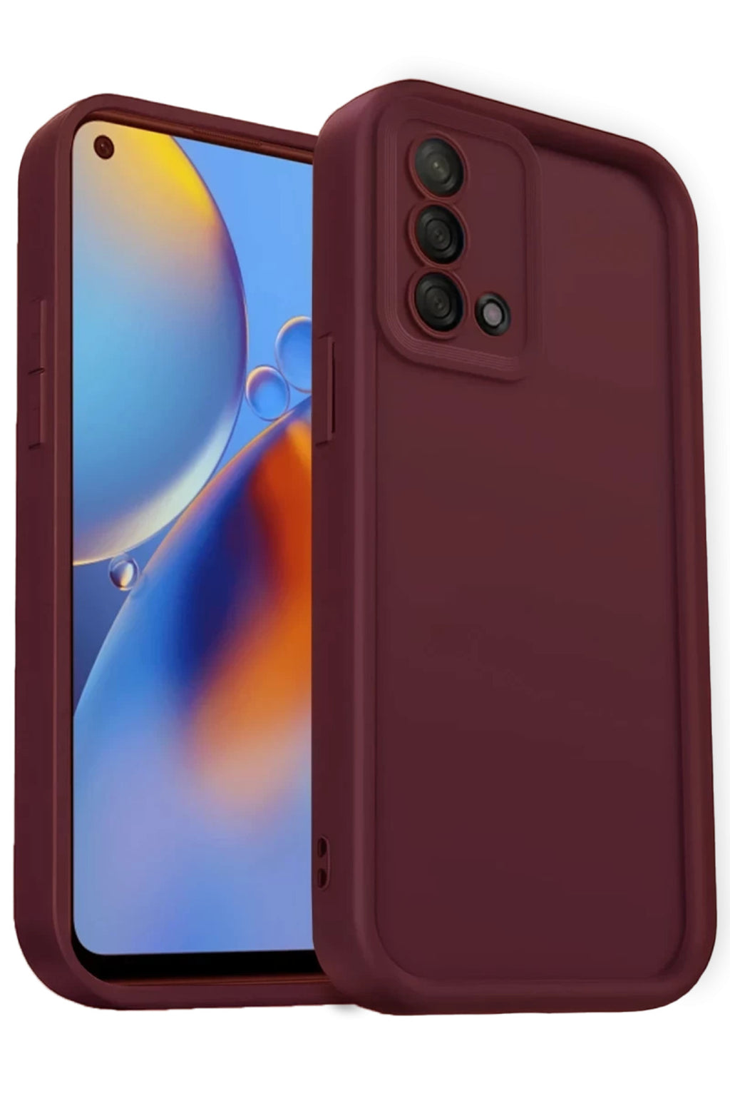 Oppo A74 4G Uyumlu Kılıf Viera Silikon - Bordo