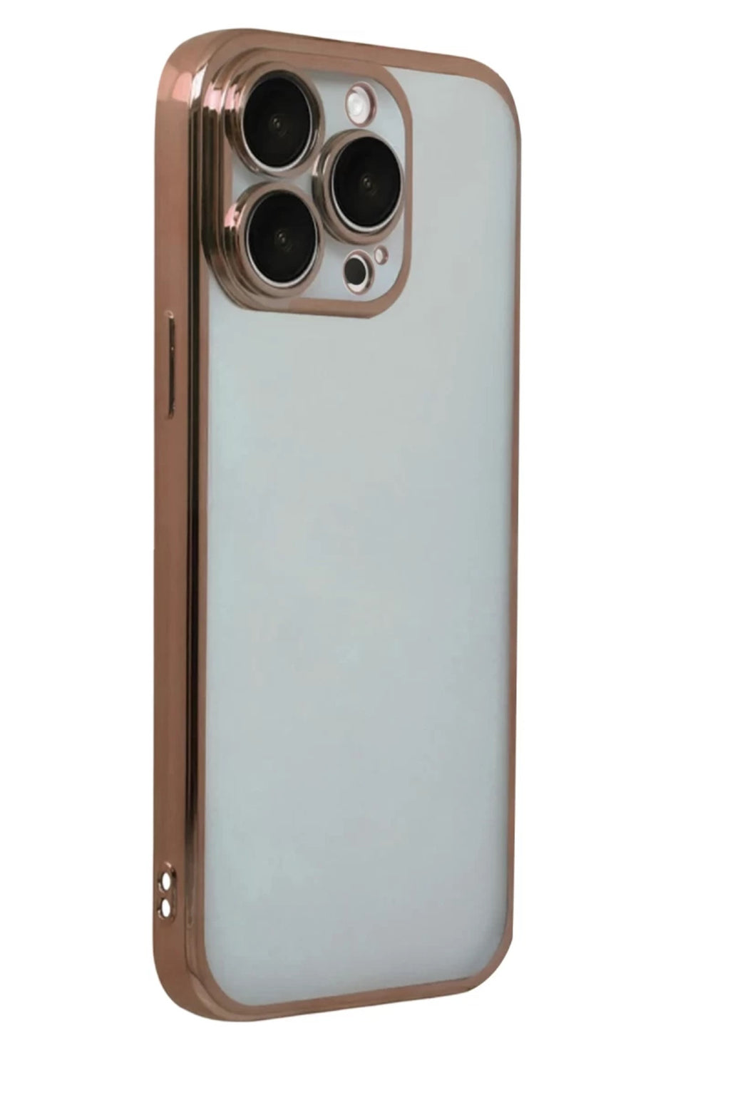 Apple iPhone 15 Pro Max Uyumlu Lensli Silikon - Çöl Titanyum