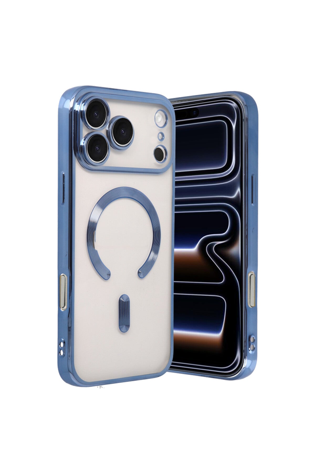 Apple iPhone 17 Pro Max Uyumlu Kross Magneticsafe Kapak - Sierra Blue