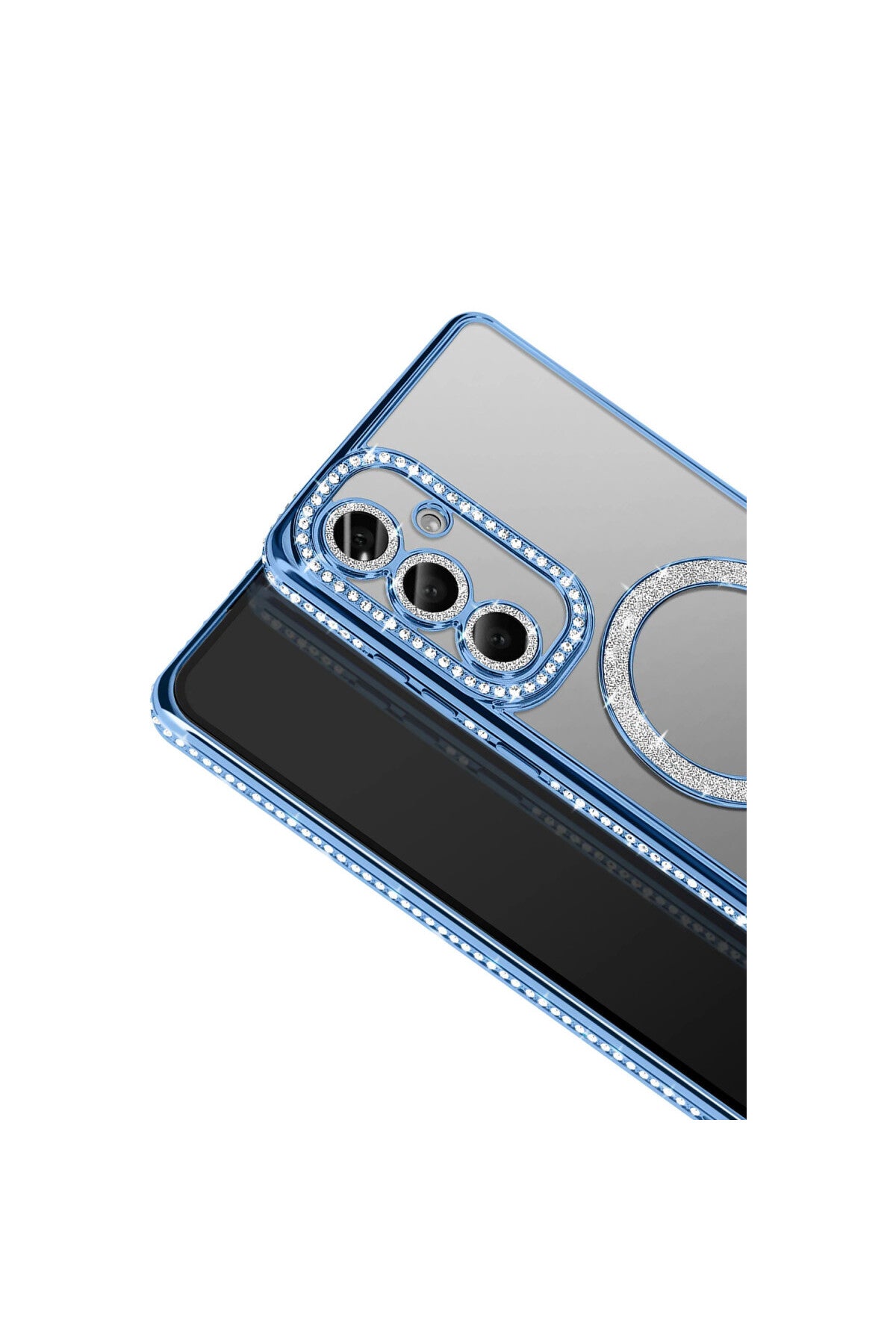 Samsung Galaxy S26 Uyumlu Joke Simli Magneticsafe Kılıf - Mavi