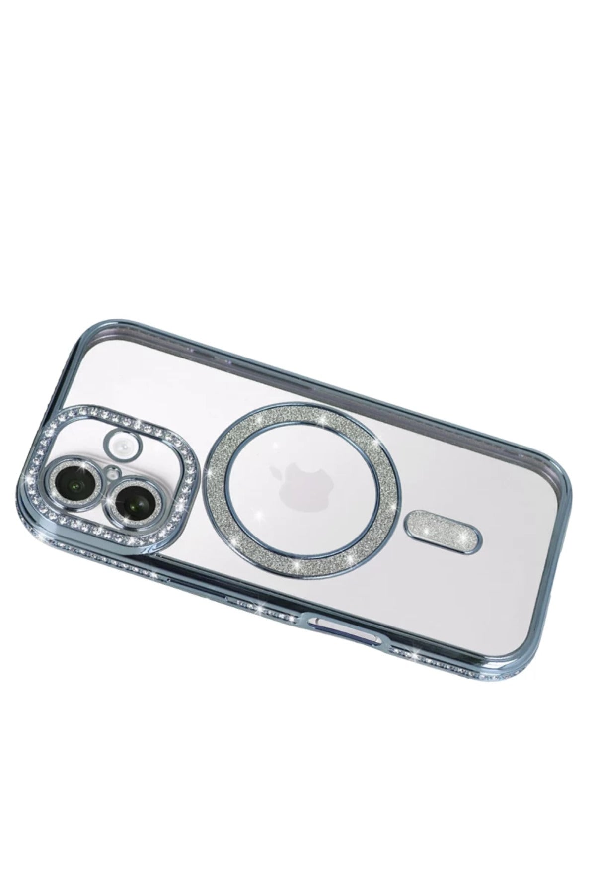 Apple iPhone 17 Uyumlu Joke Simli Magneticsafe Kılıf - Mavi