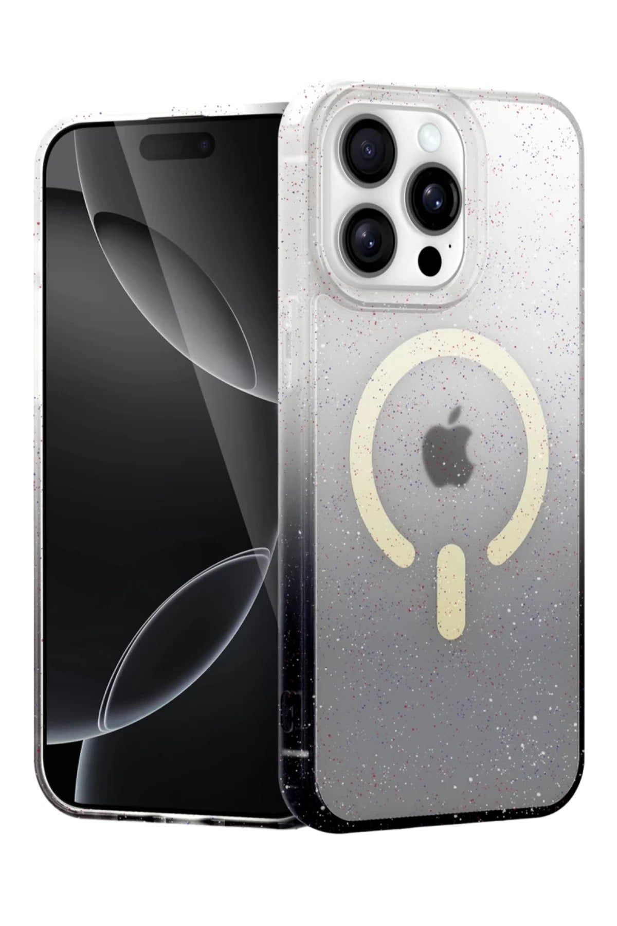 Apple iPhone 15 Pro Uyumlu Pummel Shiny Magsafe Kapak - Siyah