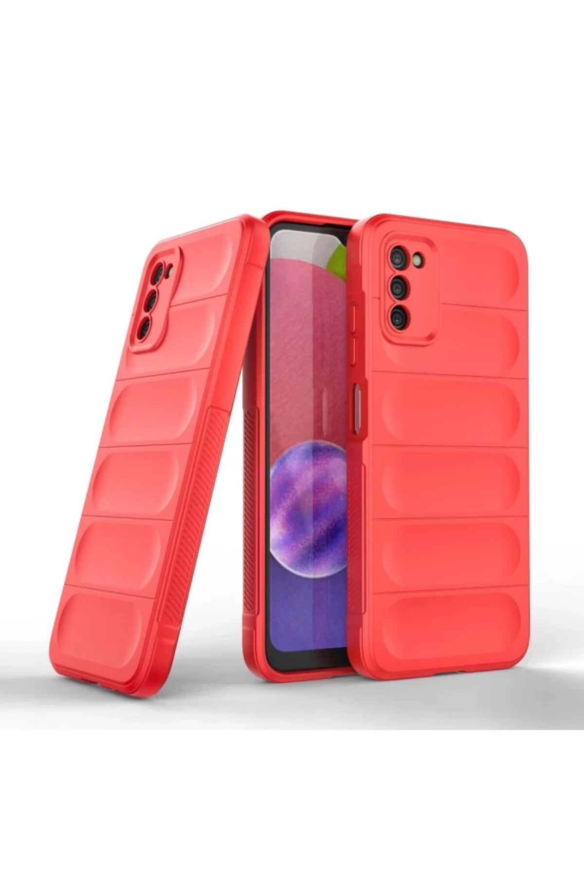 Samsung Galaxy A03S Uyumlu Kılıf Optimum Silikon - Kırmızı