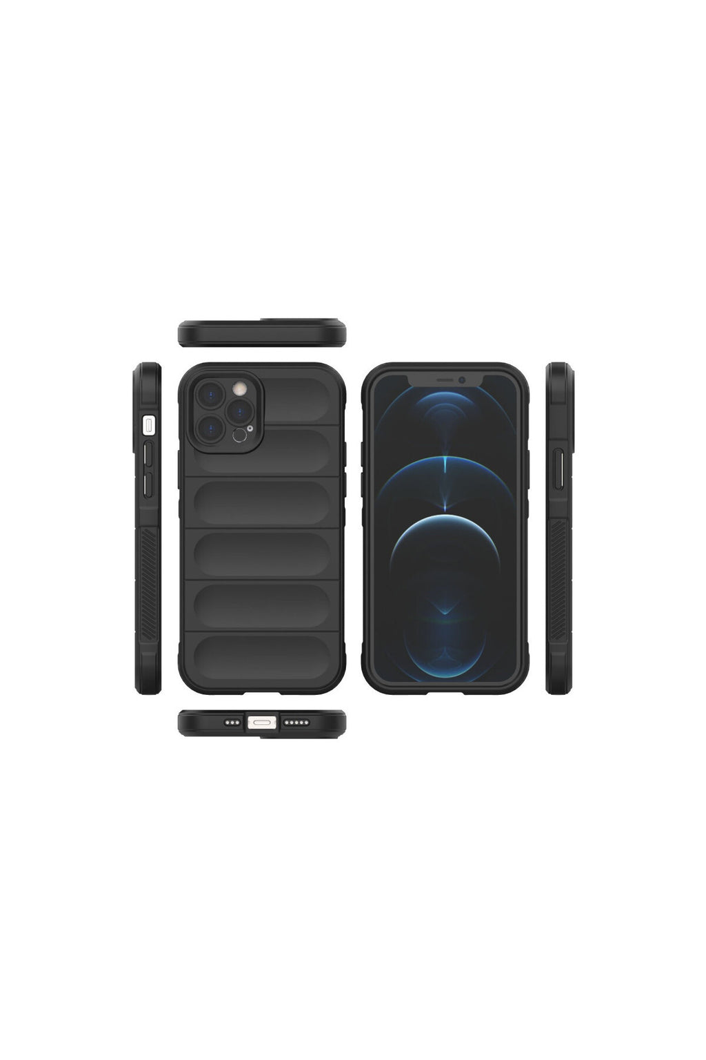 Apple iPhone 12 Pro Uyumlu Kılıf Optimum Silikon - Siyah