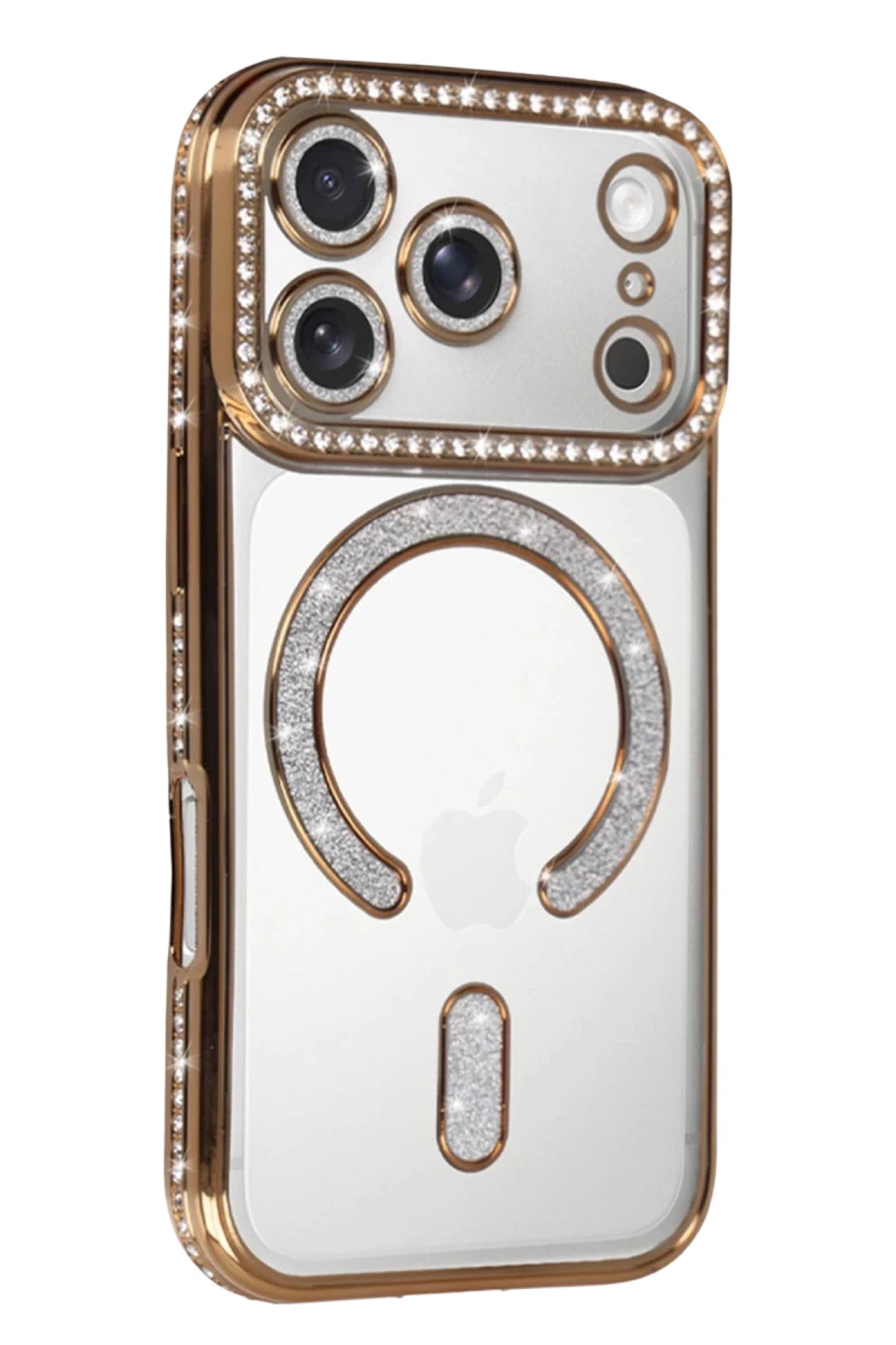 Apple iPhone 17 Pro Uyumlu Joke Simli Magneticsafe Kılıf - Gold